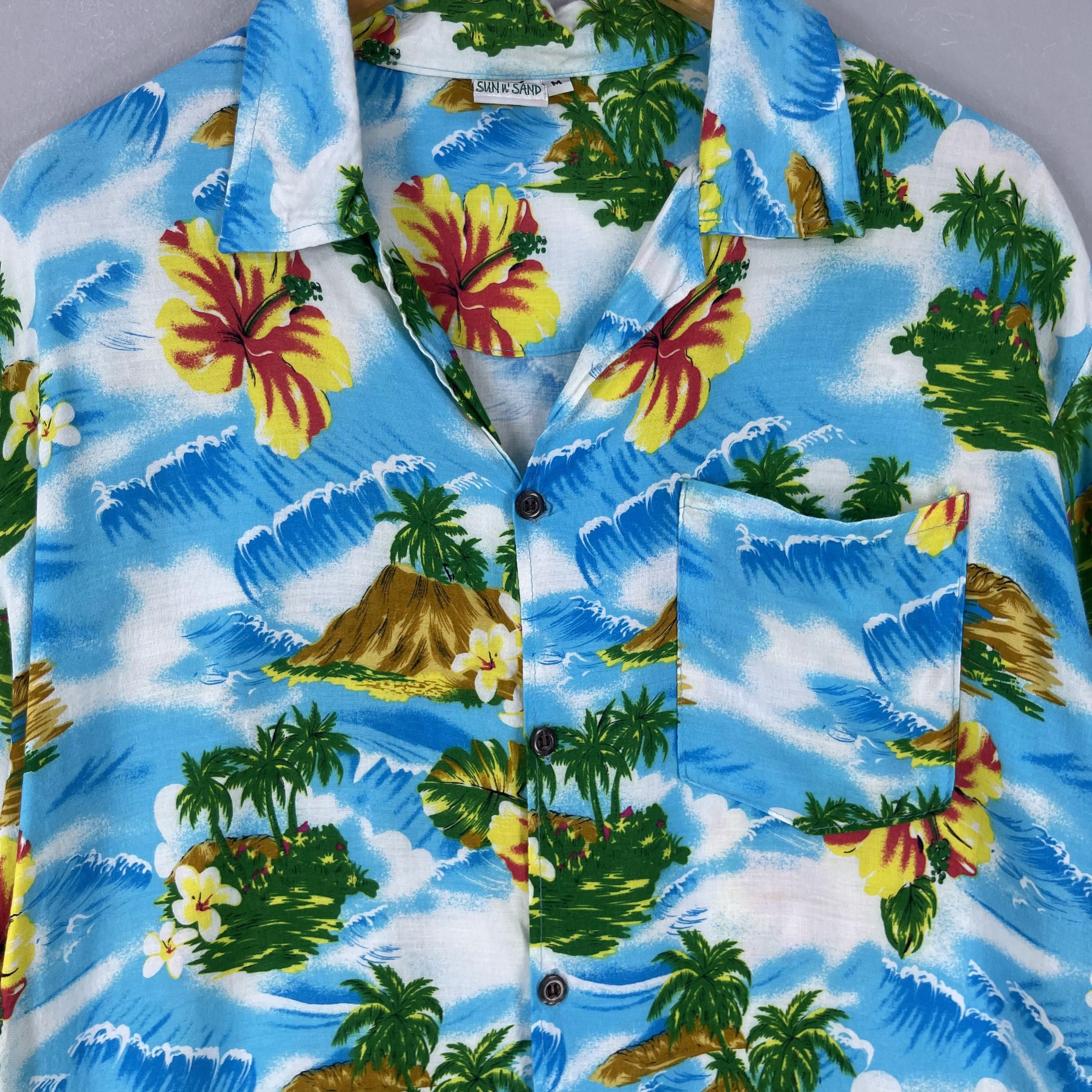 Vintage Vintage Hawaiian Island Beach Surfing Motive Rayon Shirt Size US M / EU 48-50 / 2 - 2 Thumbnail