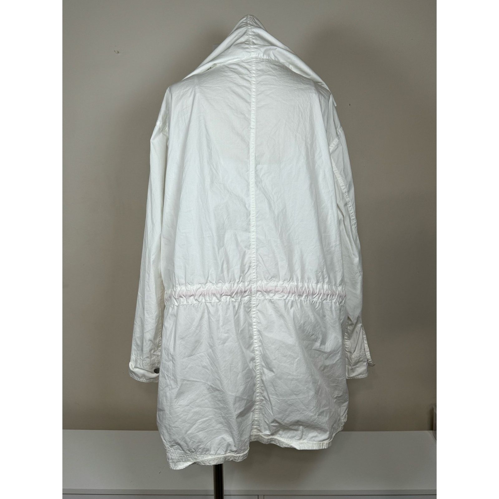 Free People Free People White Pink Lace up Poplin Pullover Hoodie XS/S Size S / US 4 / IT 40 - 2 Thumbnail