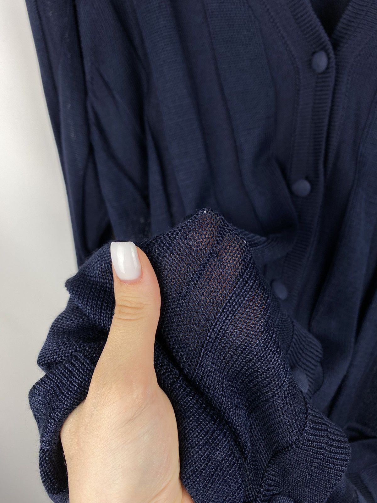Dries Van Noten Dries Van Noten ladies silk cardigan sweater size 42 navy Size M / US 6-8 / IT 42-44 - 11 Thumbnail