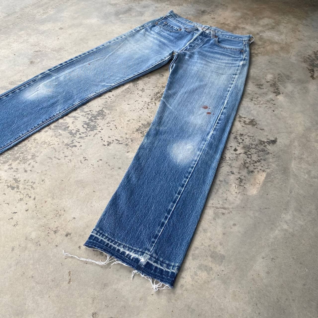 Levi's Vintage Clothing Rare 1970s Levi’s 501 Redline Selvedge Release Hem Button 6 Size US 28 / EU 44 - 7 Thumbnail
