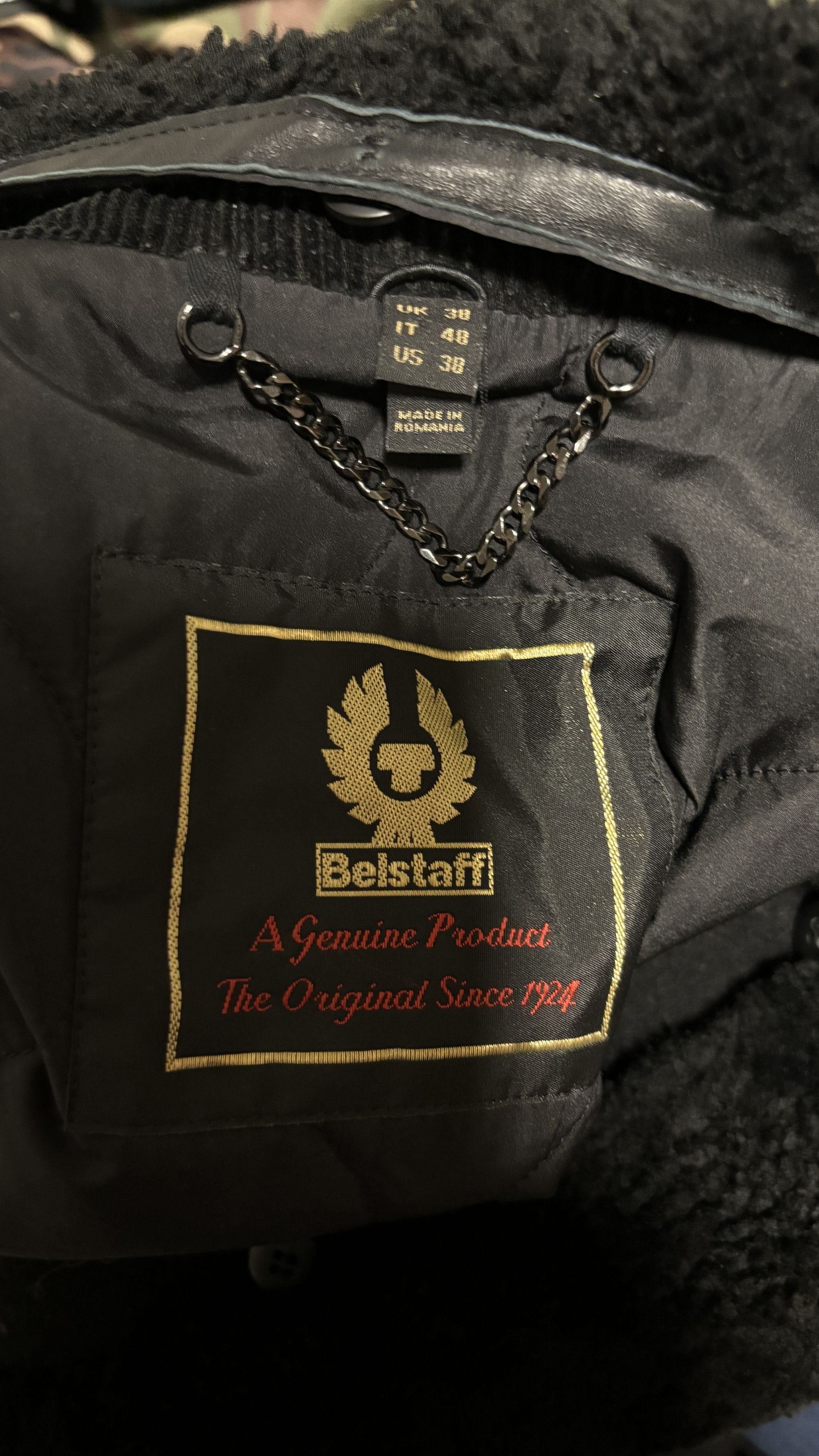 Belstaff Black Wool Trail Jacket / Pea Coat Shearling Collar Size US M / EU 48-50 / 2 - 23 Thumbnail
