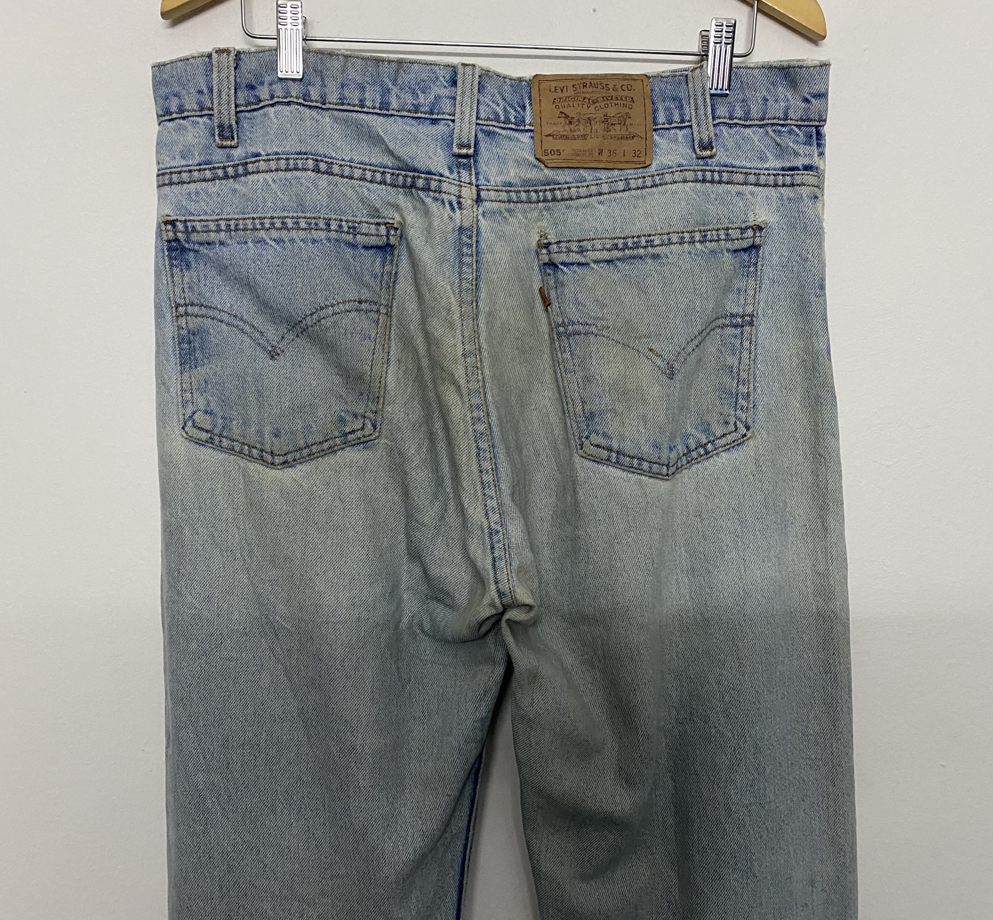 Levi's Vintage Clothing Vintage 1995 Levis 505 Denim Regular Fit Made in USA W36 L32 Size US 36 / EU 52 - 7 Thumbnail