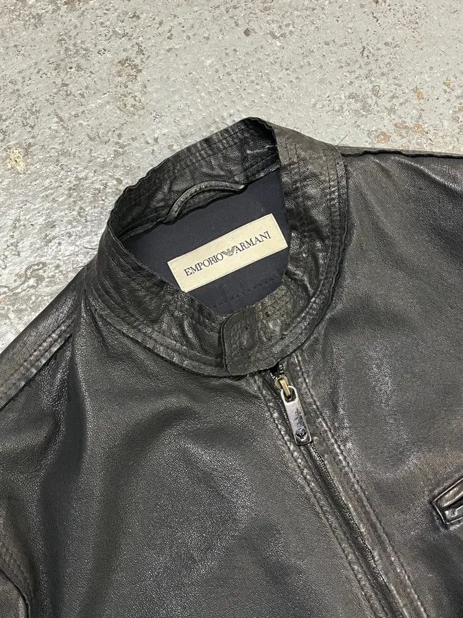 Emporio Armani AW2005 Emporio Armani Black Leather Eagle Jacket Size US M / EU 48-50 / 2 - 6 Thumbnail