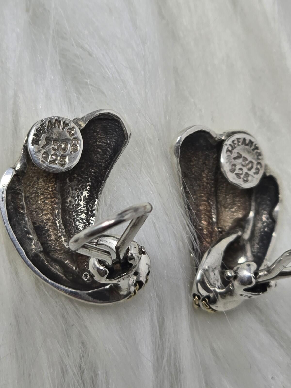 Tiffany & Co. Vintage Tiffany & Co. 925 18k Gold Rope Shell Earrings Size ONE SIZE - 7 Thumbnail
