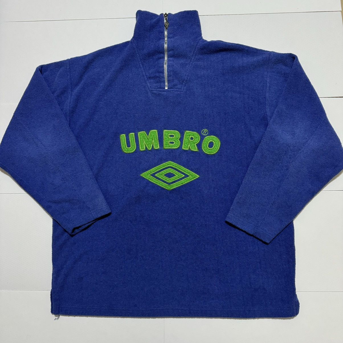Vintage 90'S Umbro full-zip sweatshirt, men's size L polyester gray type Vintage Second Hand