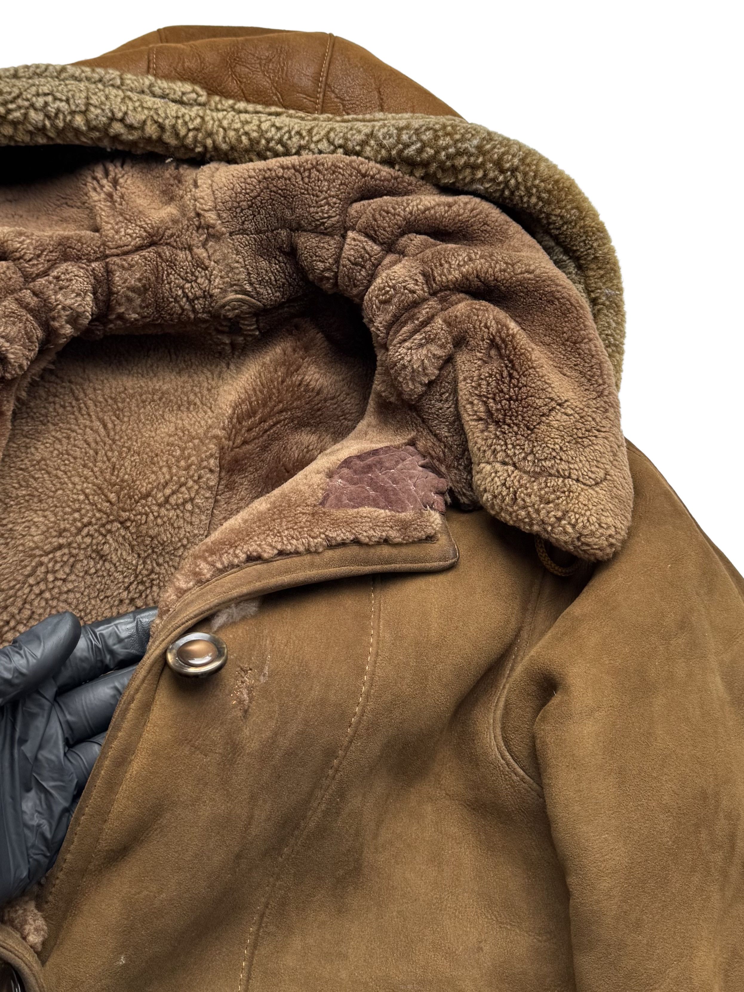 Vintage Vintage Real Sheepskin Heavy Coat With Hood Size XL / US 12-14 / IT 48-50 - 7 Thumbnail