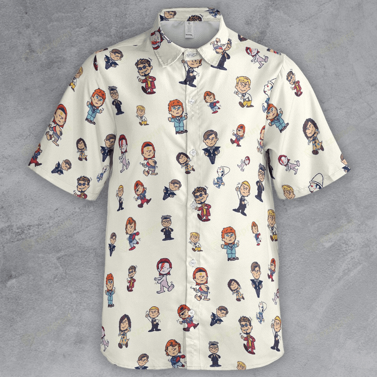 Designer David Bowie's Characters Dancing In Peanuts Hawaiian Shirt Size US M / EU 48-50 / 2 - 2 Thumbnail