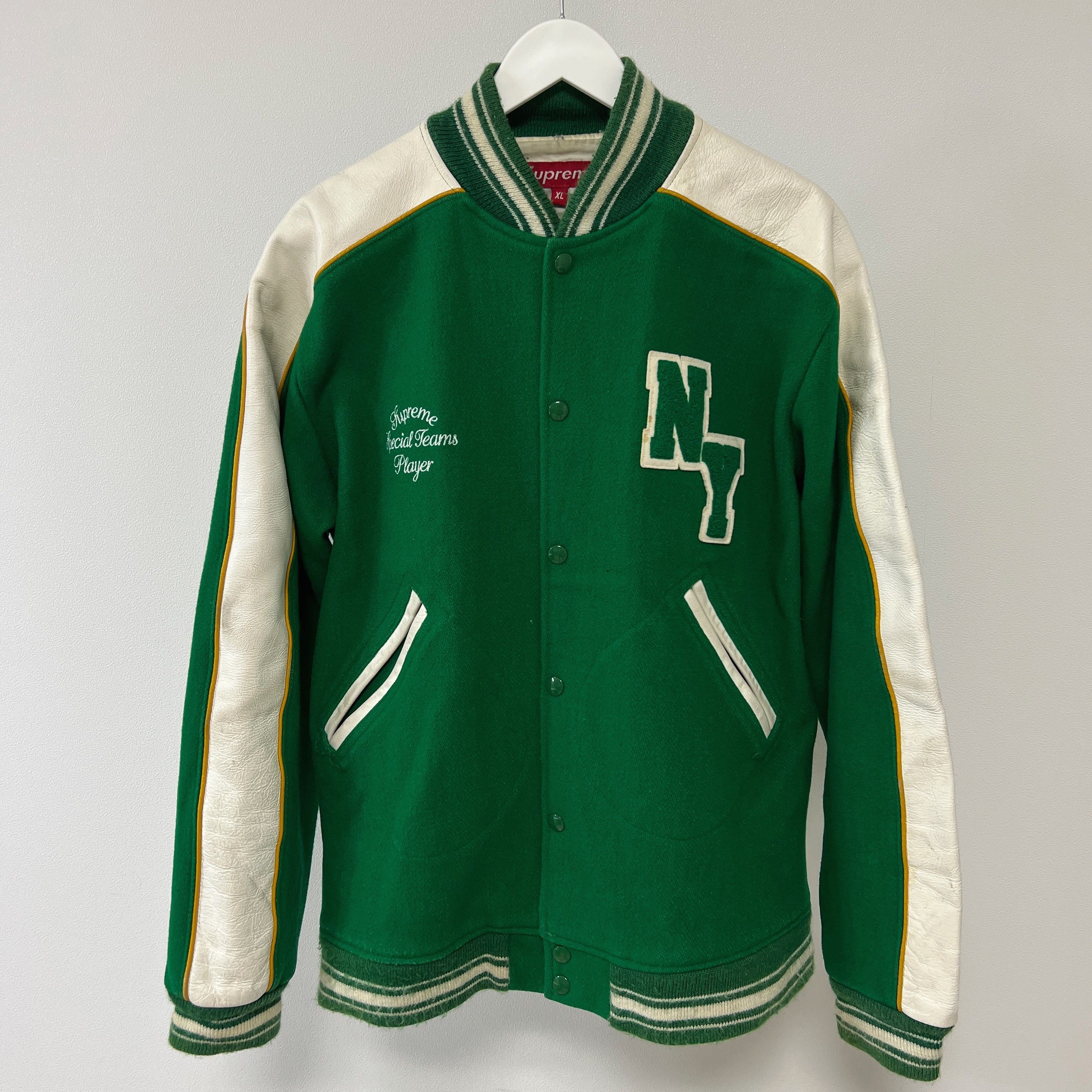 Supreme Supreme FW03 Special Teams Player Varsity Jacket Green Size US XL / EU 56 / 4 - 1 Thumbnail