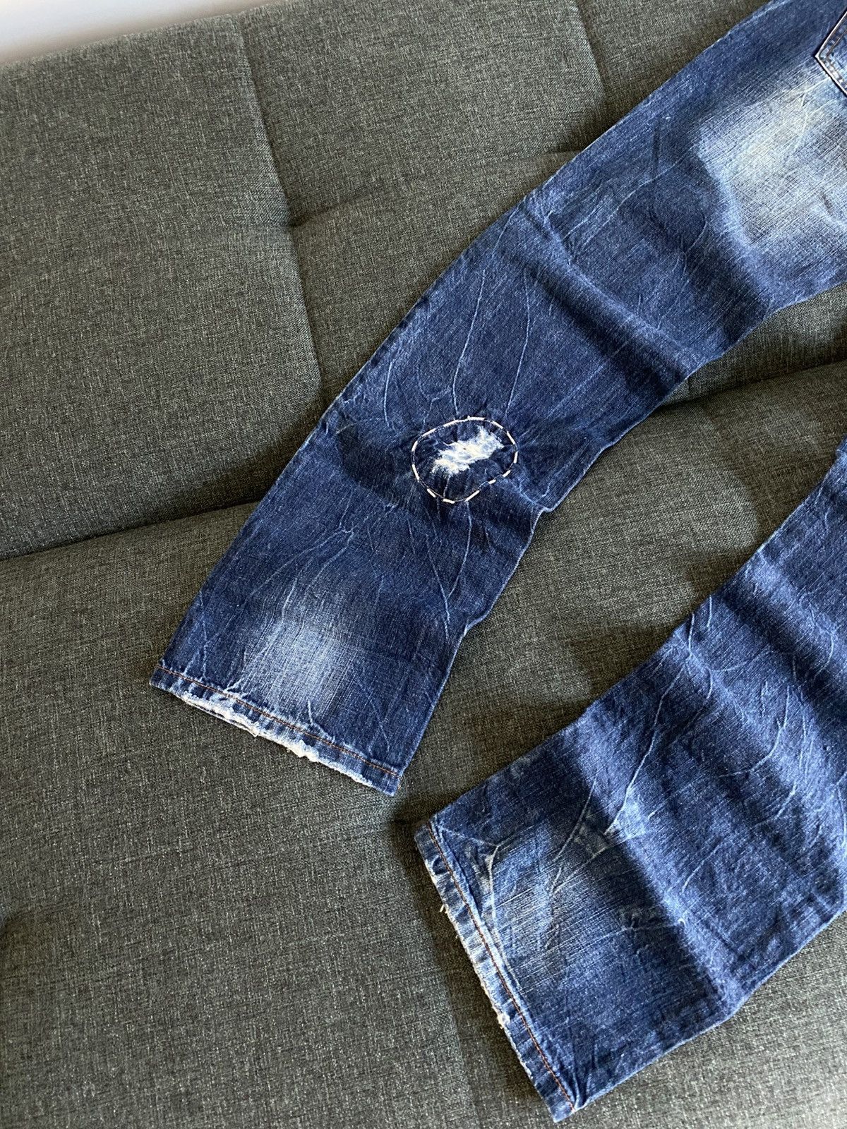 Hysteric Glamour Vintage Avant Garde Faded Flared Jeans Japanese Y2K Baggy Size US 32 / EU 48 - 4 Thumbnail