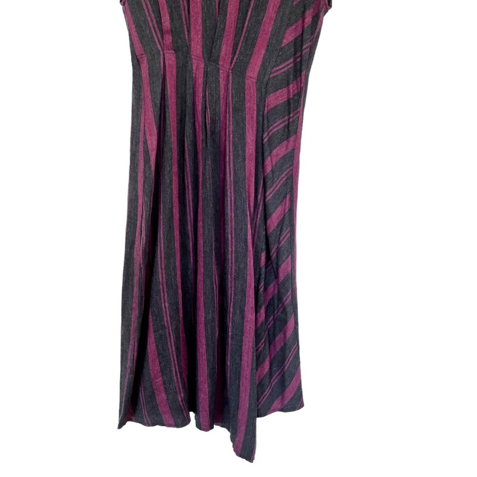 Zara Zara asymmetrical striped black red heather dress size XS Size XS / US 0-2 / IT 36-38 - 5 Thumbnail