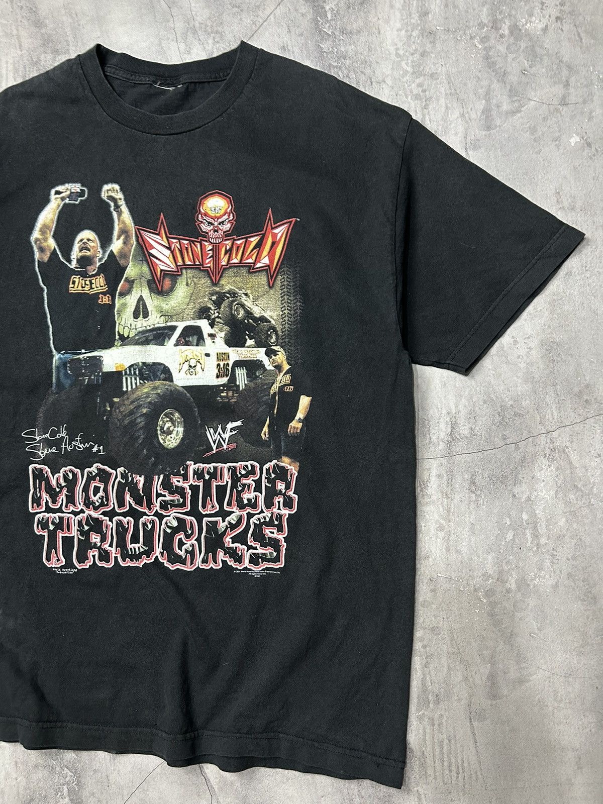 Vintage Stone Cold Steve Austin Monster Truck T Shirt Size US L / EU 52-54 / 3 - 2 Thumbnail