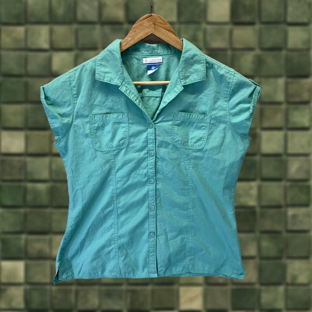 Altea Columbia Shirt Teal Short Sleeve Button Up Women M XS? Not Applicable Size M / US 6-8 / IT 42-44 - 1 Thumbnail