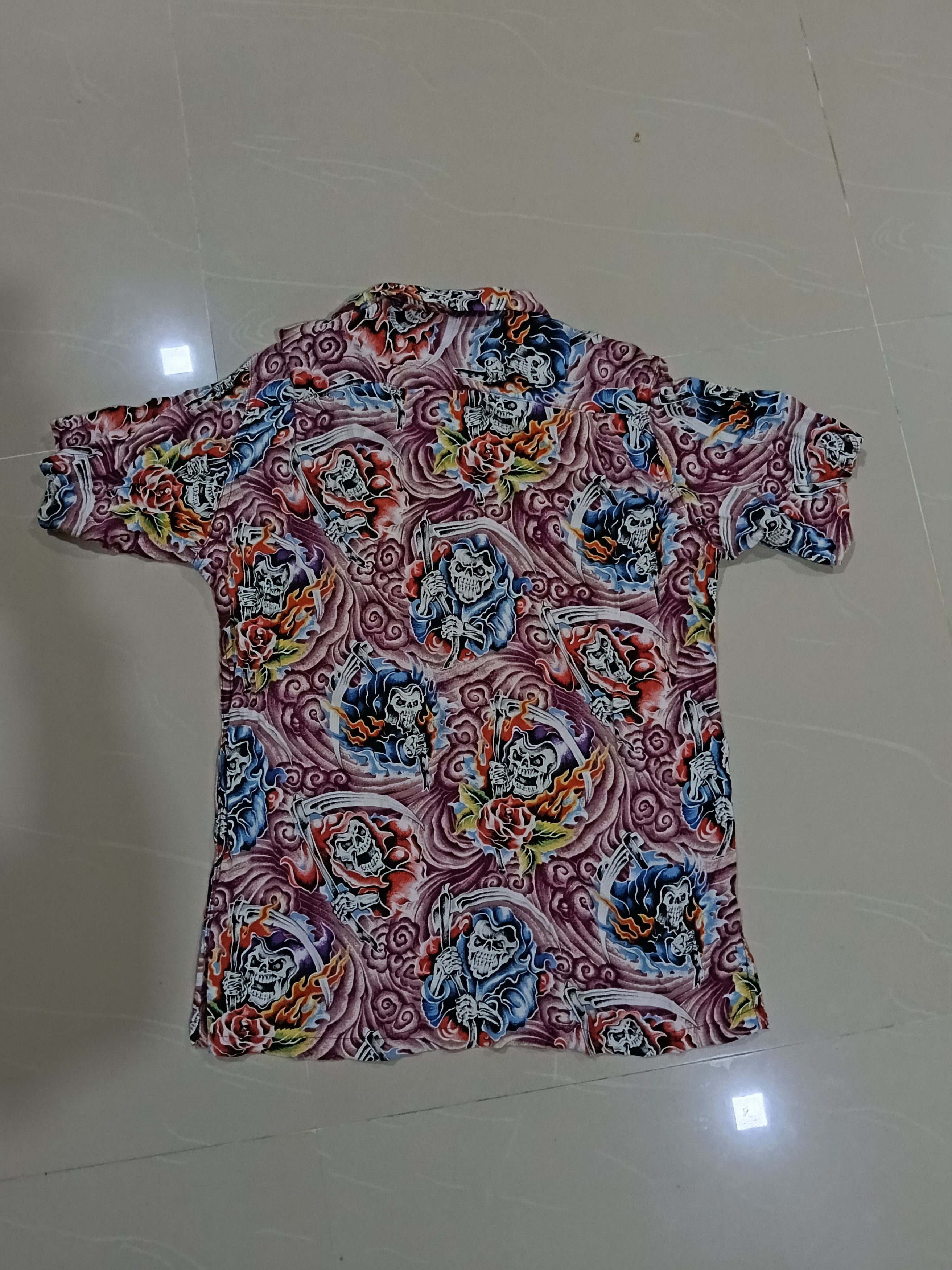 Hysteric Glamour Vintage Hysteric Glamour Skull Button up Rayon shirt Size US S / EU 44-46 / 1 - 2 Thumbnail