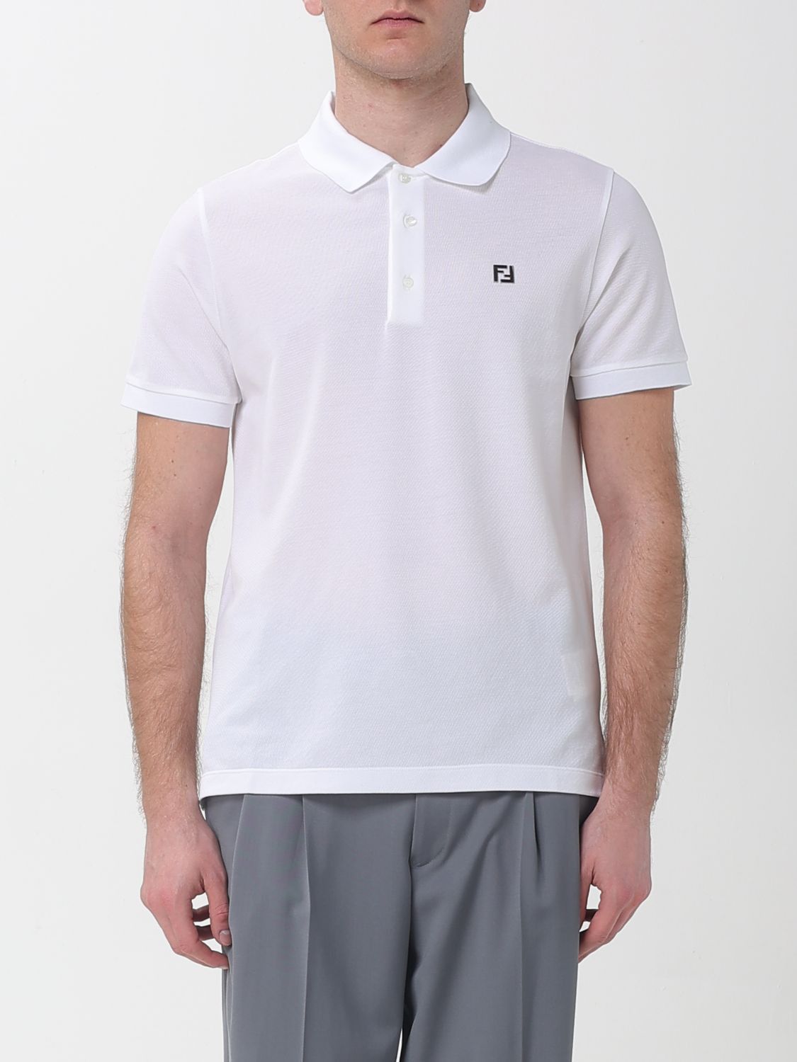 Fendi Fendi Polo Shirt Men White Size US XXL / EU 58 / 5 - 1 Thumbnail