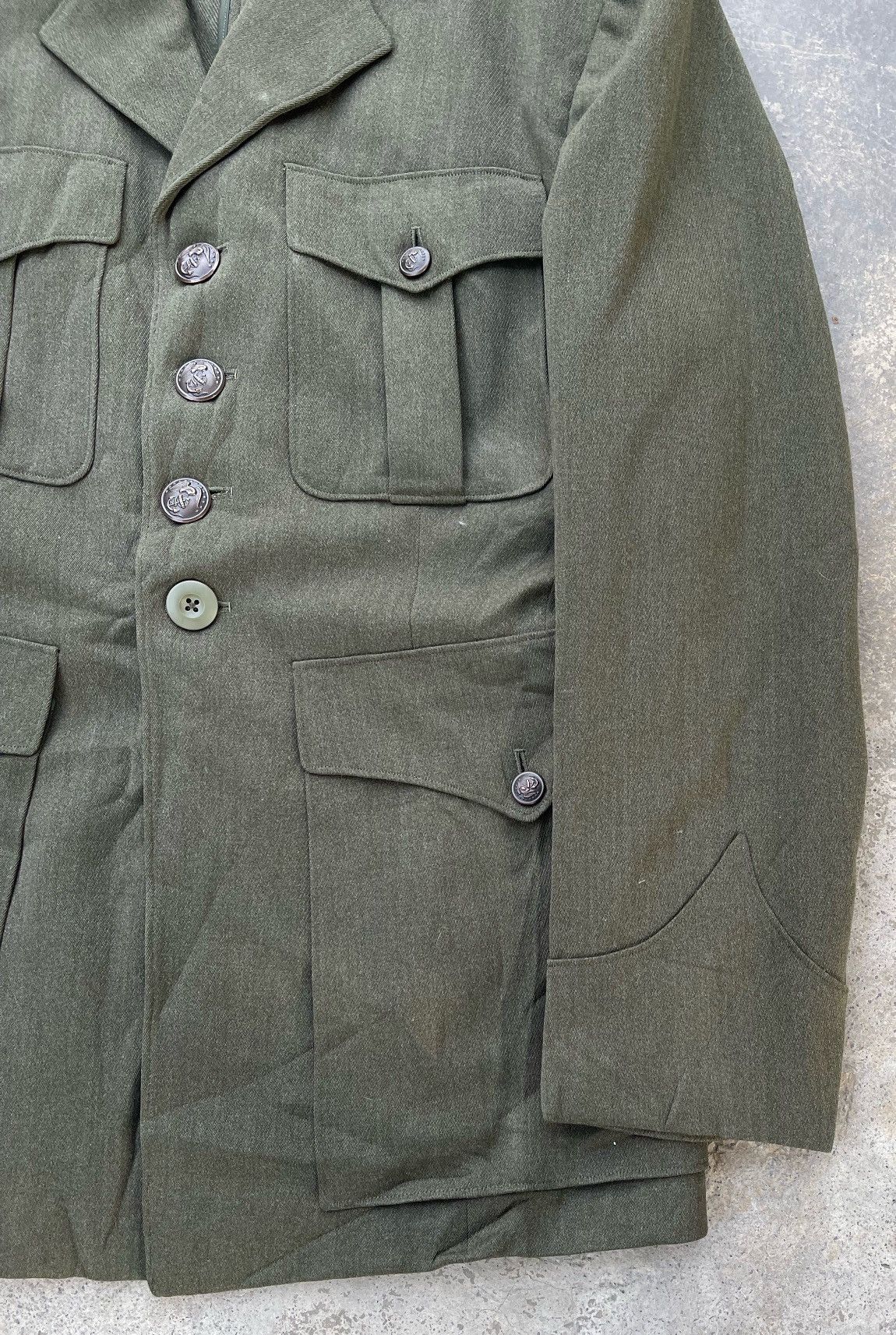 Vintage 🔥Vintage 1953s WW2 USMC Marine Corps Military Coat/Jacket Size US S / EU 44-46 / 1 - 7 Thumbnail