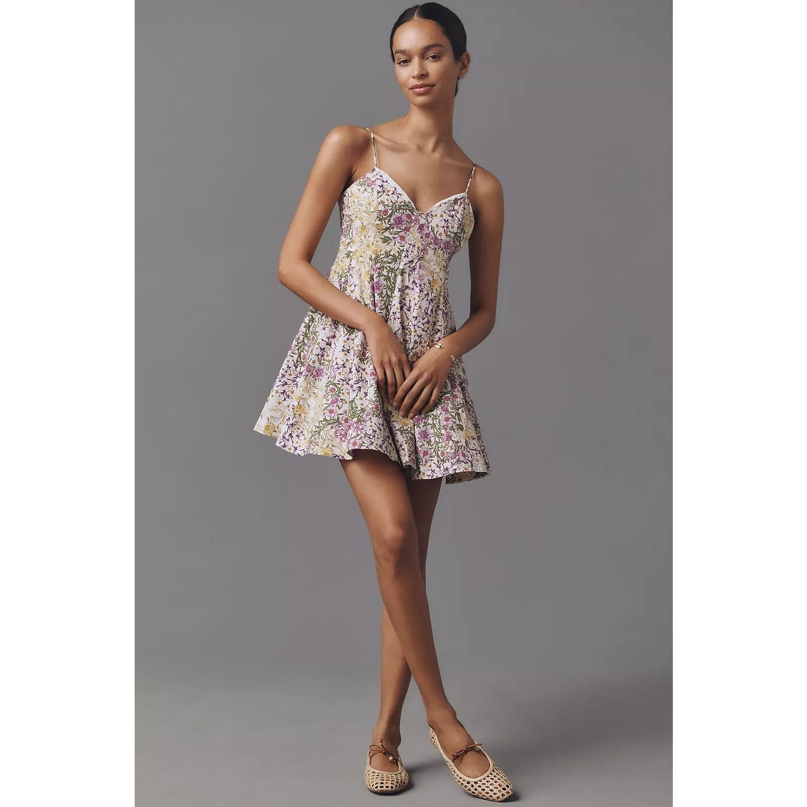 Anthropologie NWT Maeve Lace-Trim Sweetheart Mini Dress $148 Medium Size M / US 6-8 / IT 42-44 - 1 Thumbnail