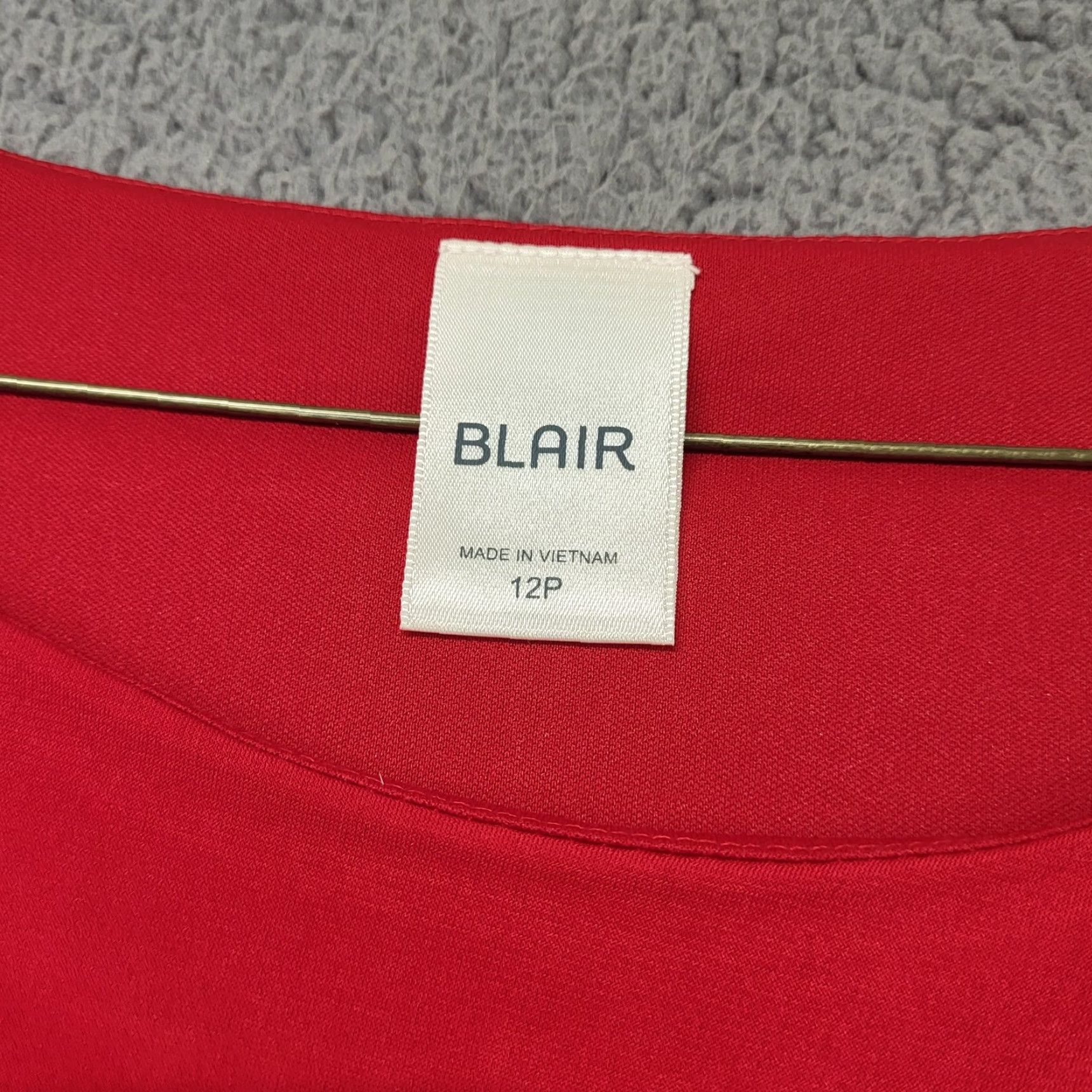 Vintage Blair Red Wrap Dress Women 12P 3/4 Sleeve Ruched Knit Knee-length Party Dress Size XL / US 12-14 / IT 48-50 - 7 Thumbnail