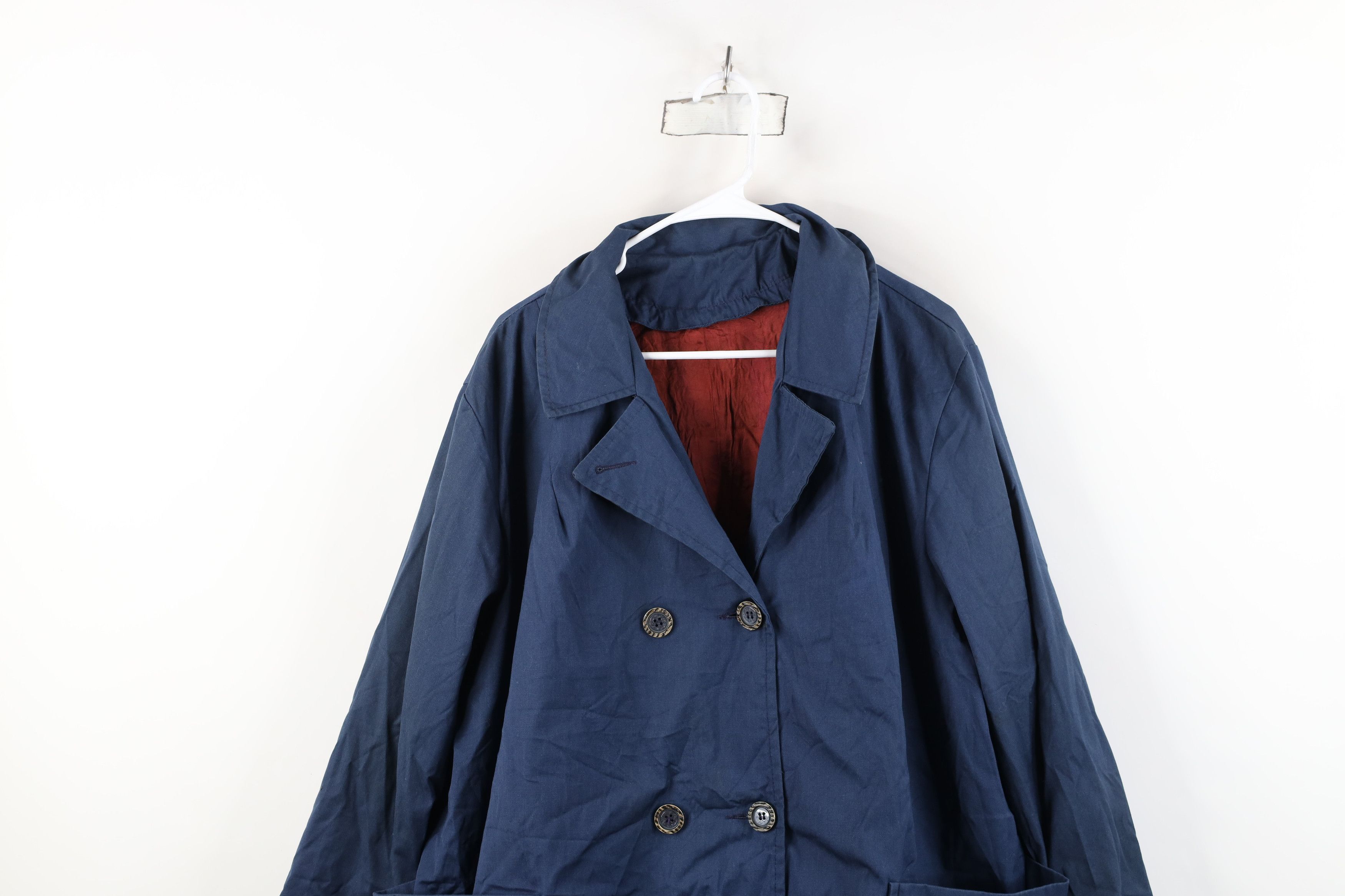 Vintage Vintage 50s 60s Streetwear Gabardine Trench Coat Rain Jacket Size 3XL / US 20-22 - 2 Thumbnail