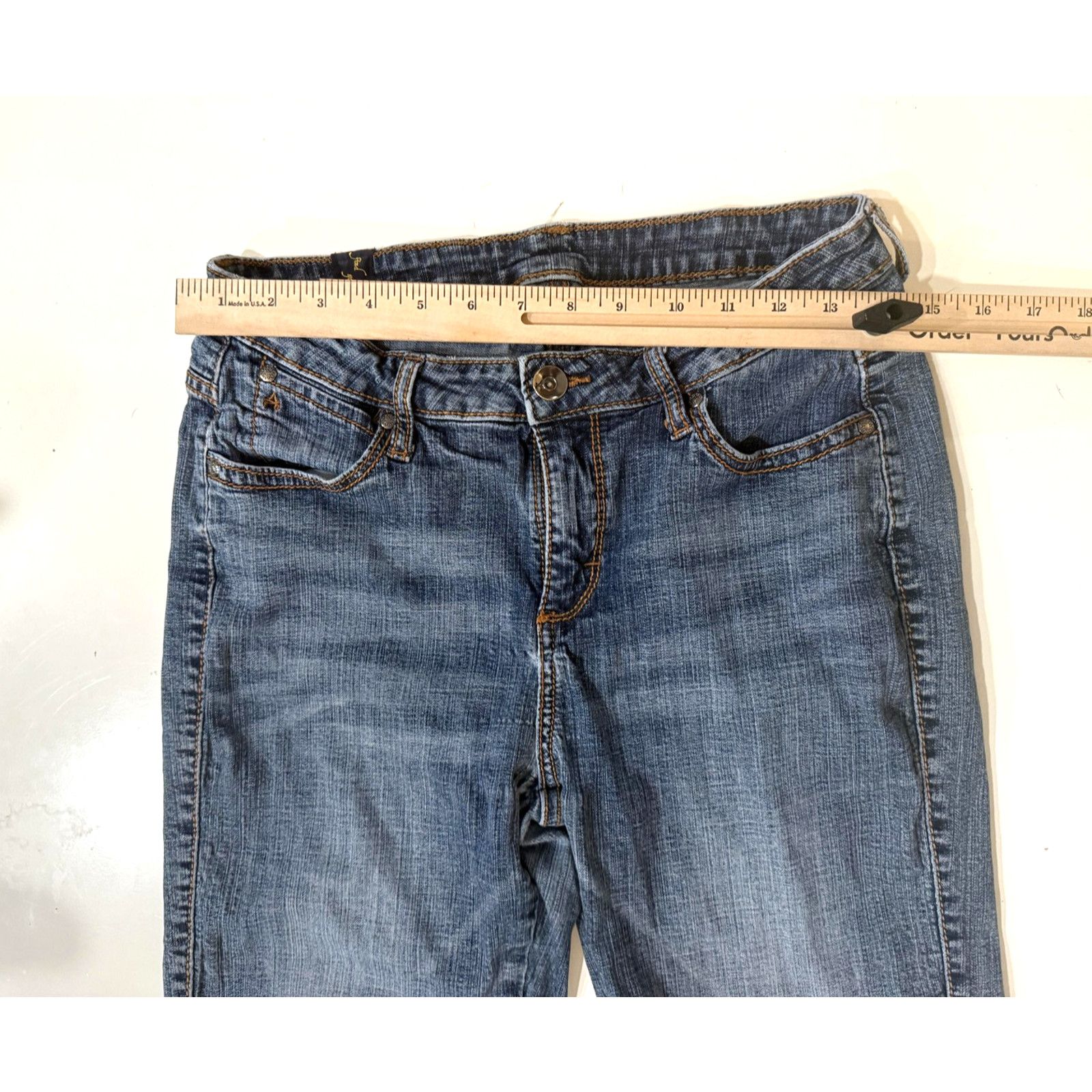Wrangler Aura Wrangler Jeans Womens 6 Bootcut Western Mid Rise Denim Size 28" / US 6 / IT 42 - 5 Thumbnail