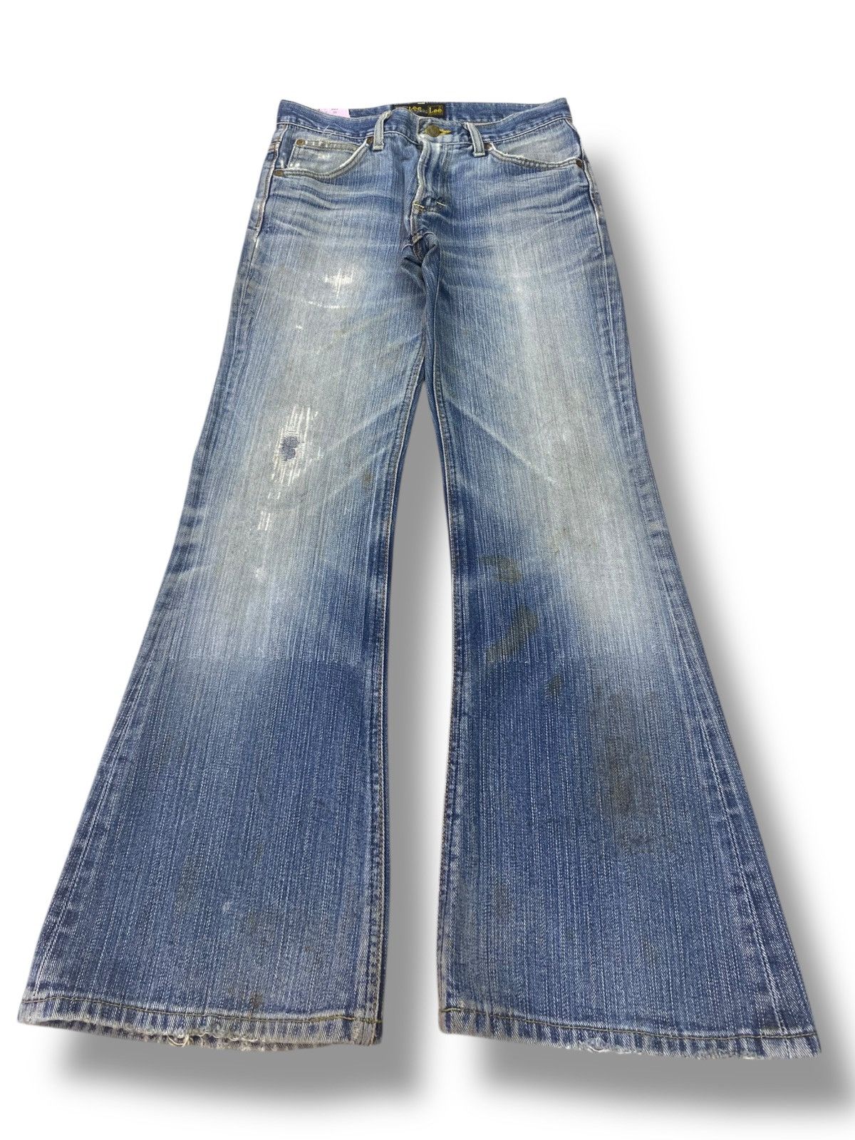 Lee Lee Riders Faded Wash Ripped Style Flare Jeans Size US 28 / EU 44 - 1 Thumbnail