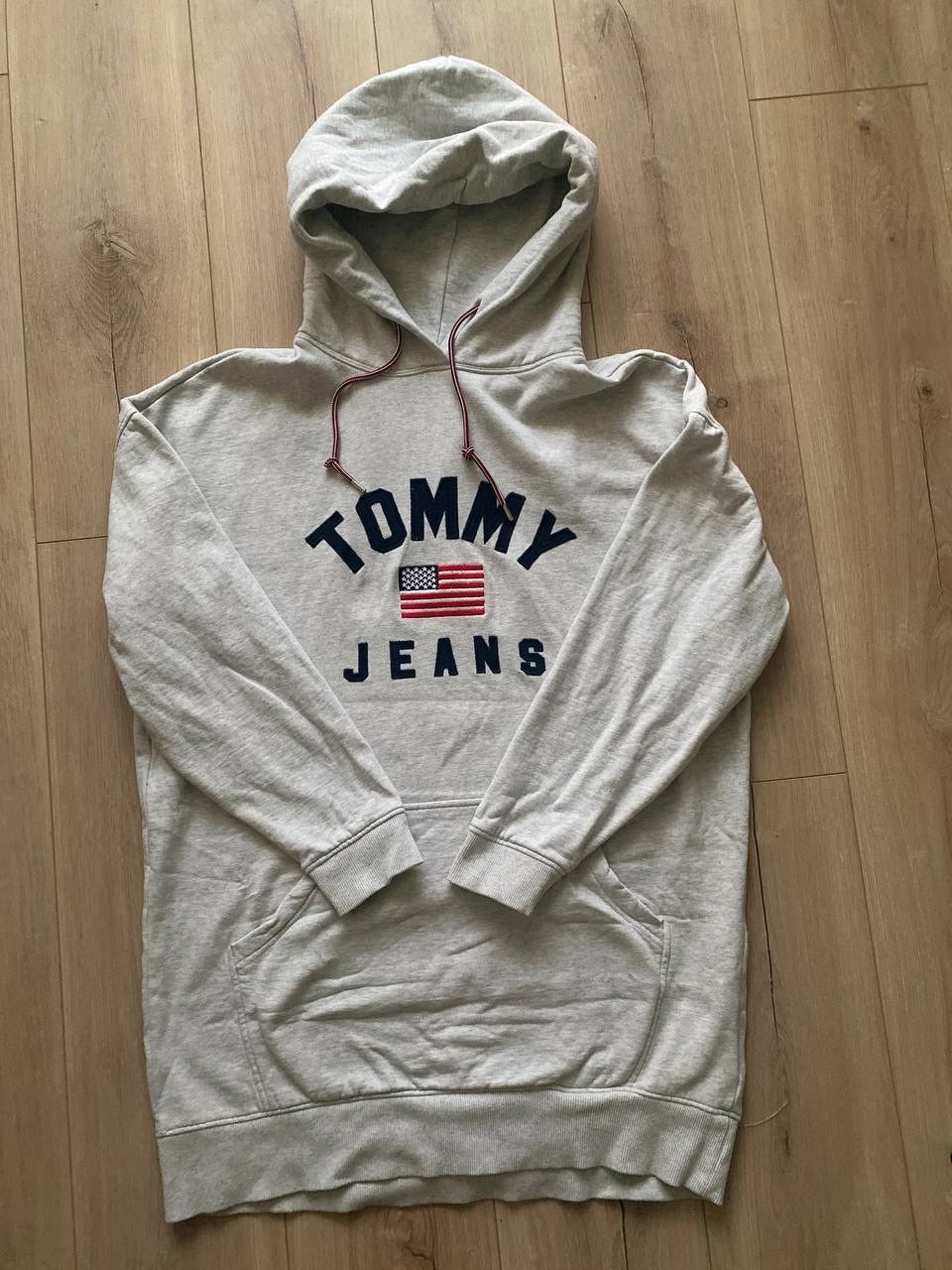 Tommy Hilfiger Tommy Jeans Oversized Grey Hoodie Dress Tommy Logo M Size M / US 6-8 / IT 42-44 - 1 Thumbnail