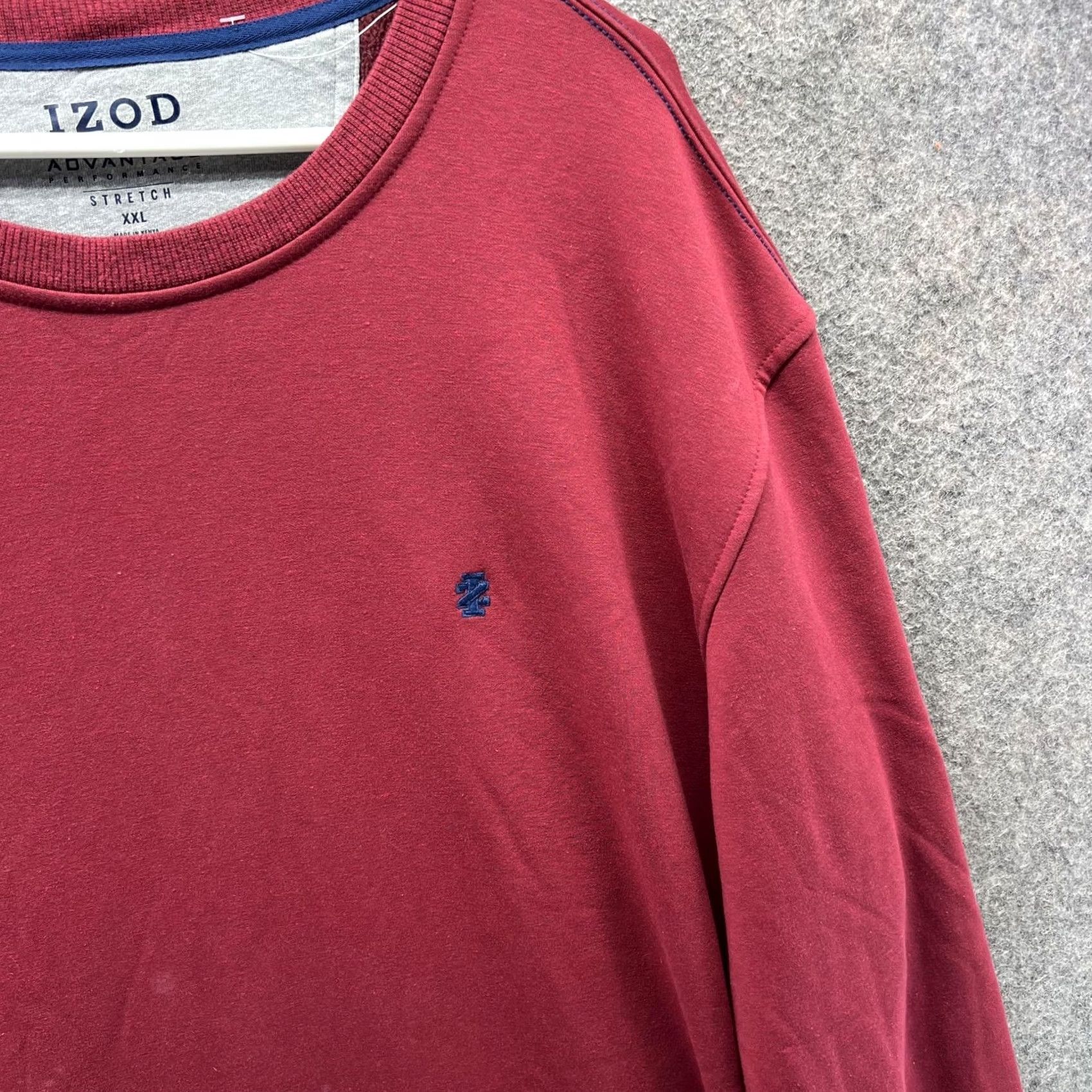 Izod IZOD Sweatshirt Mens 2XL Red Advantage Performance Stretch Crewneck Pullover Size US XXL / EU 58 / 5 - 7 Thumbnail
