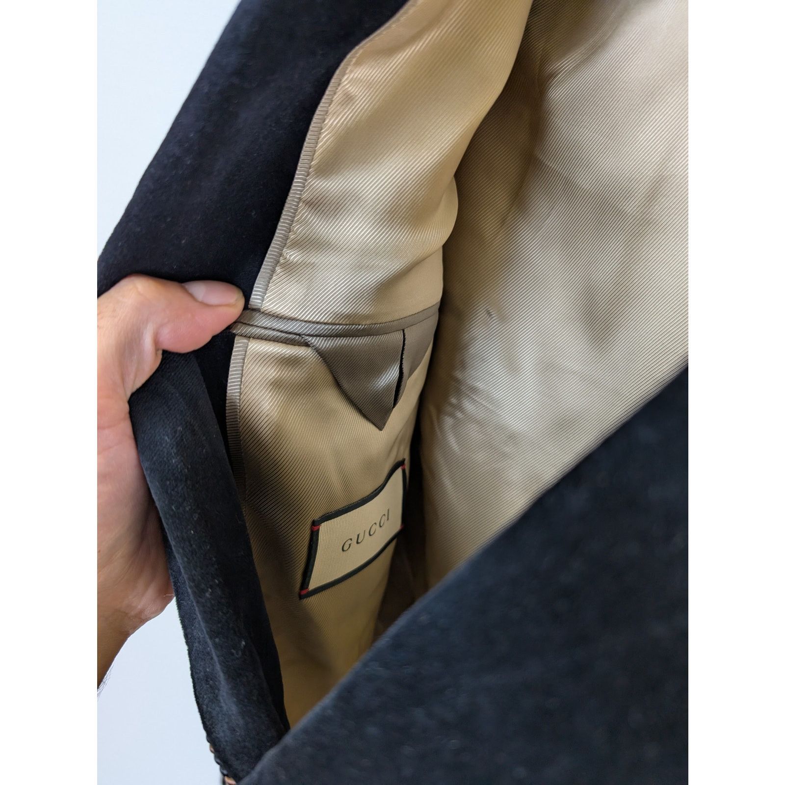 Gucci o1rshd1 GG Logo Blazer Jacket in Beige/Black Size US M / EU 48-50 / 2 - 8 Thumbnail