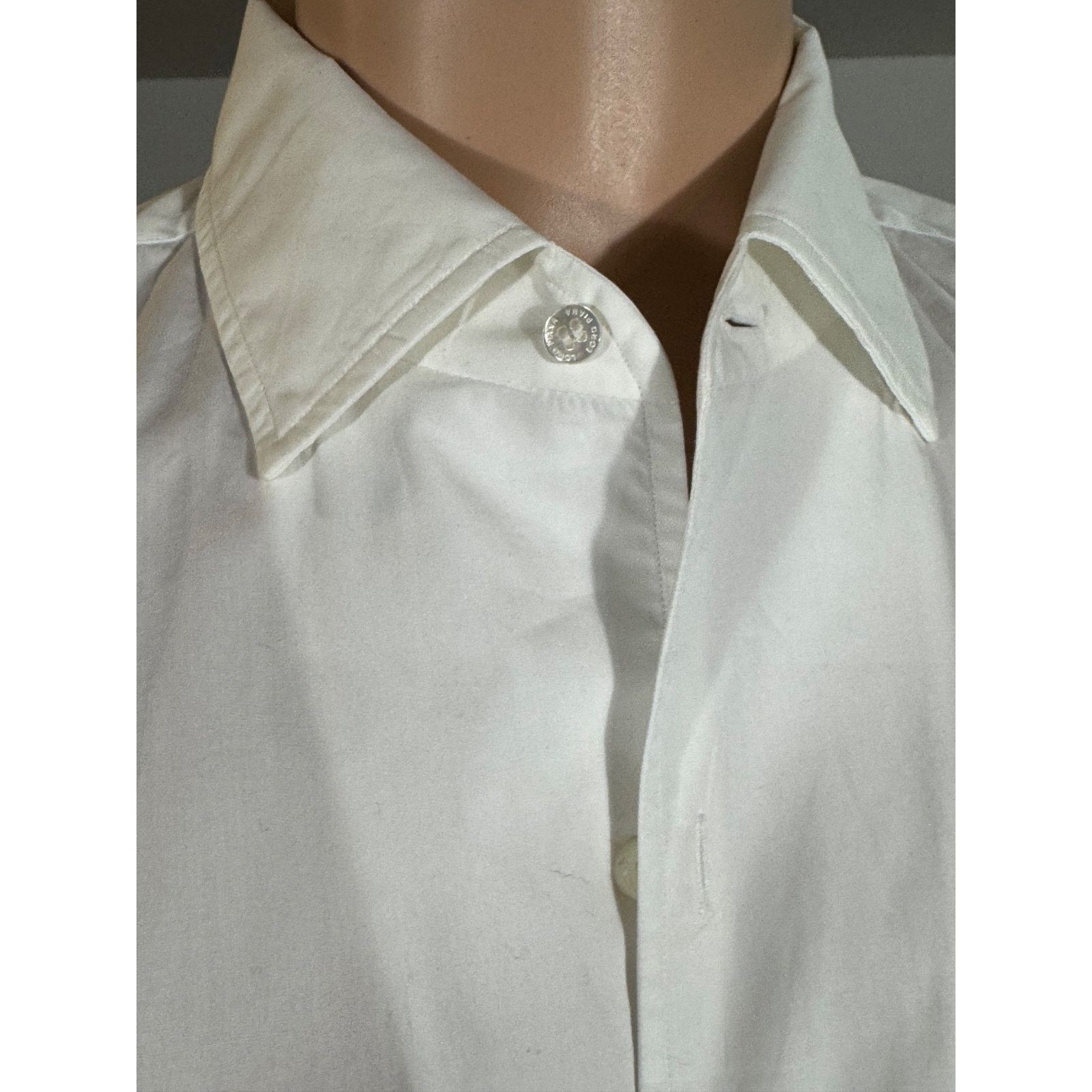 Loro Piana Loro Piana Andre White Poplin Dress Shirt Large Cotton Size US L / EU 52-54 / 3 - 5 Thumbnail