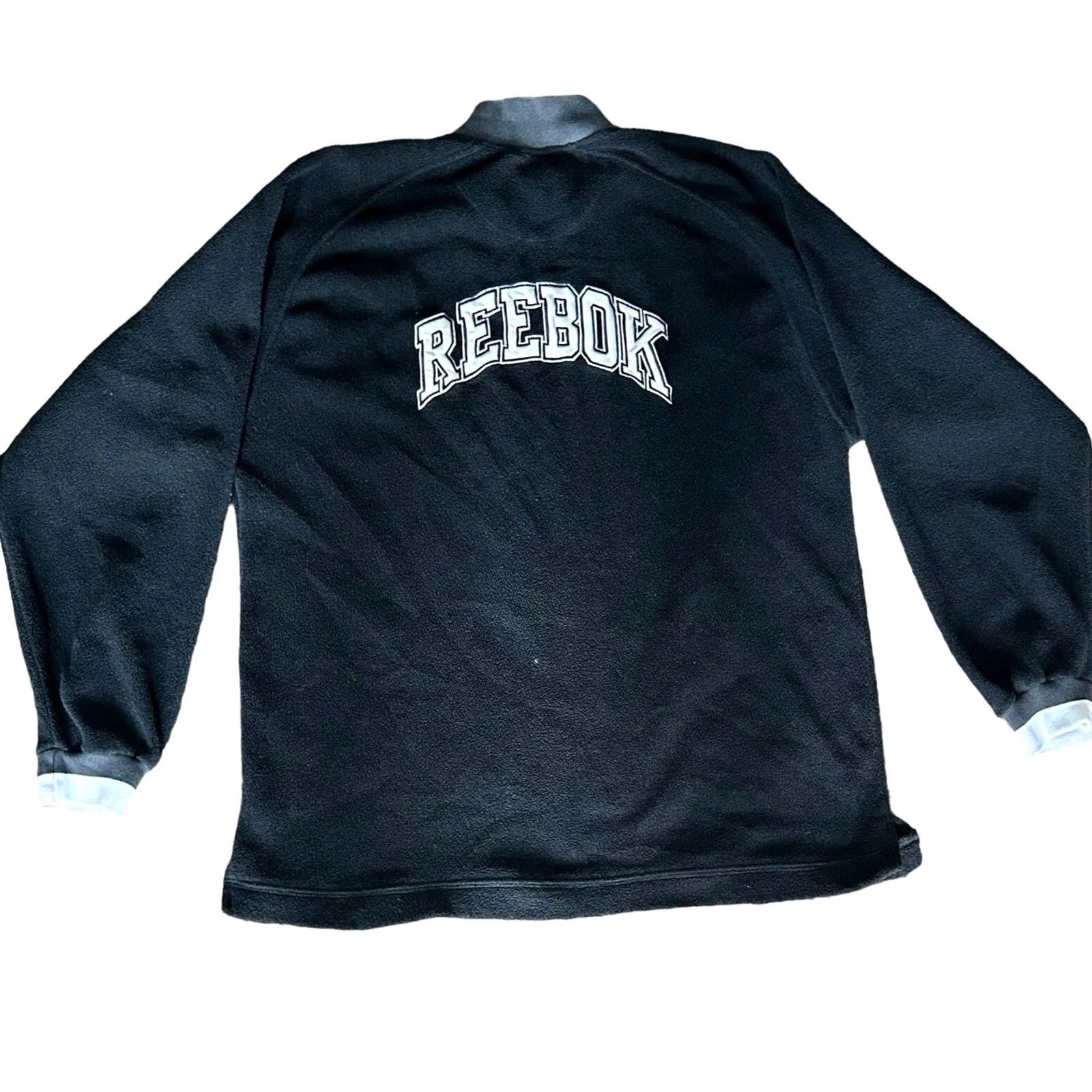 Reebok VINTAGE Reebok Pullover Sweatshirt 1/4 Zip Fleece Black Size M Men’s 90s Sports Jacket Size US M / EU 48-50 / 2 - 5 Thumbnail