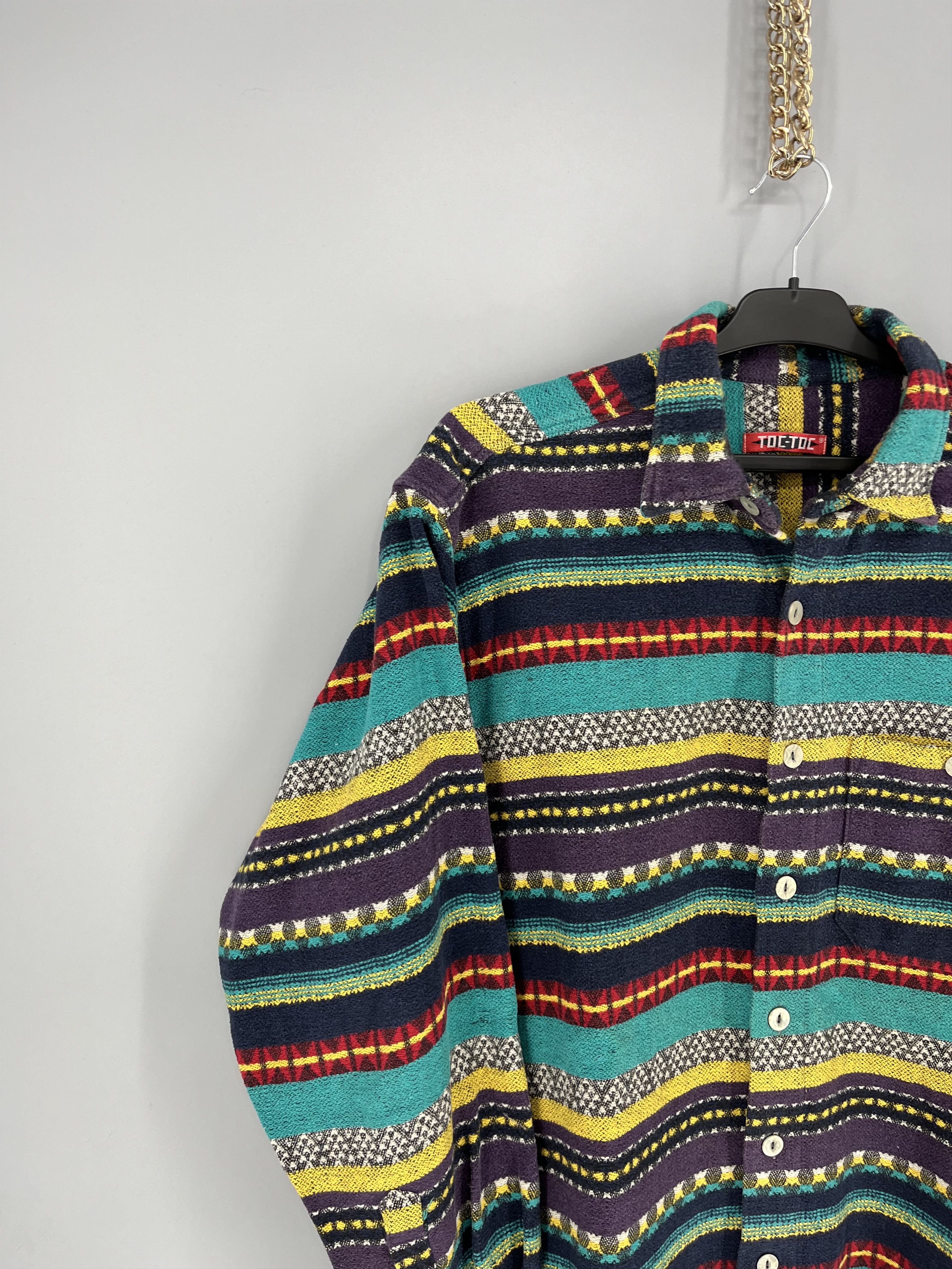 Japanese Brand 💥RARE💥Vintage Toc Toc Very Еhick Flannel Coogi Style Size US L / EU 52-54 / 3 - 4 Thumbnail