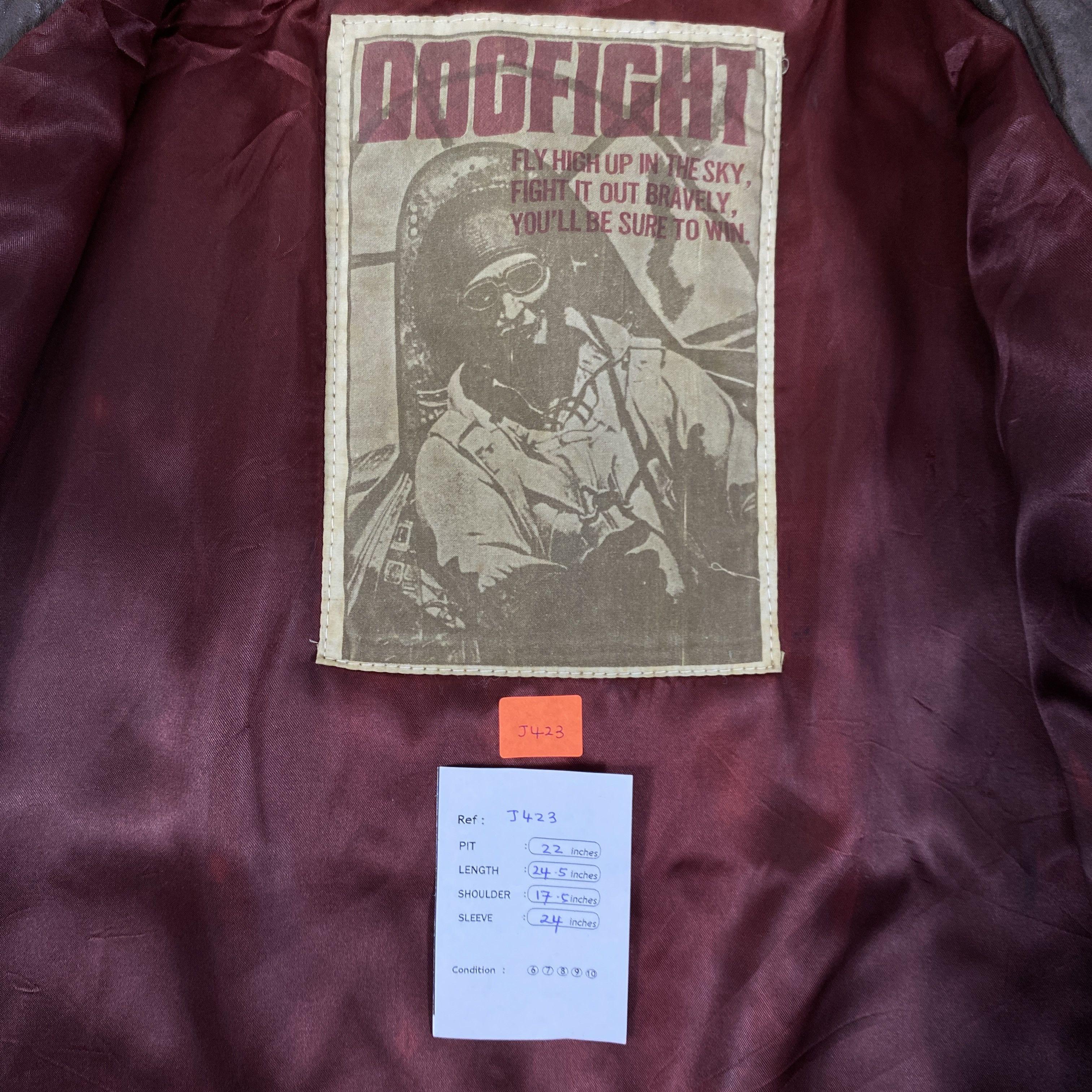 Avirex Vintage Dog Fight Leather Jacket- J423 Size US M / EU 48-50 / 2 - 7 Thumbnail