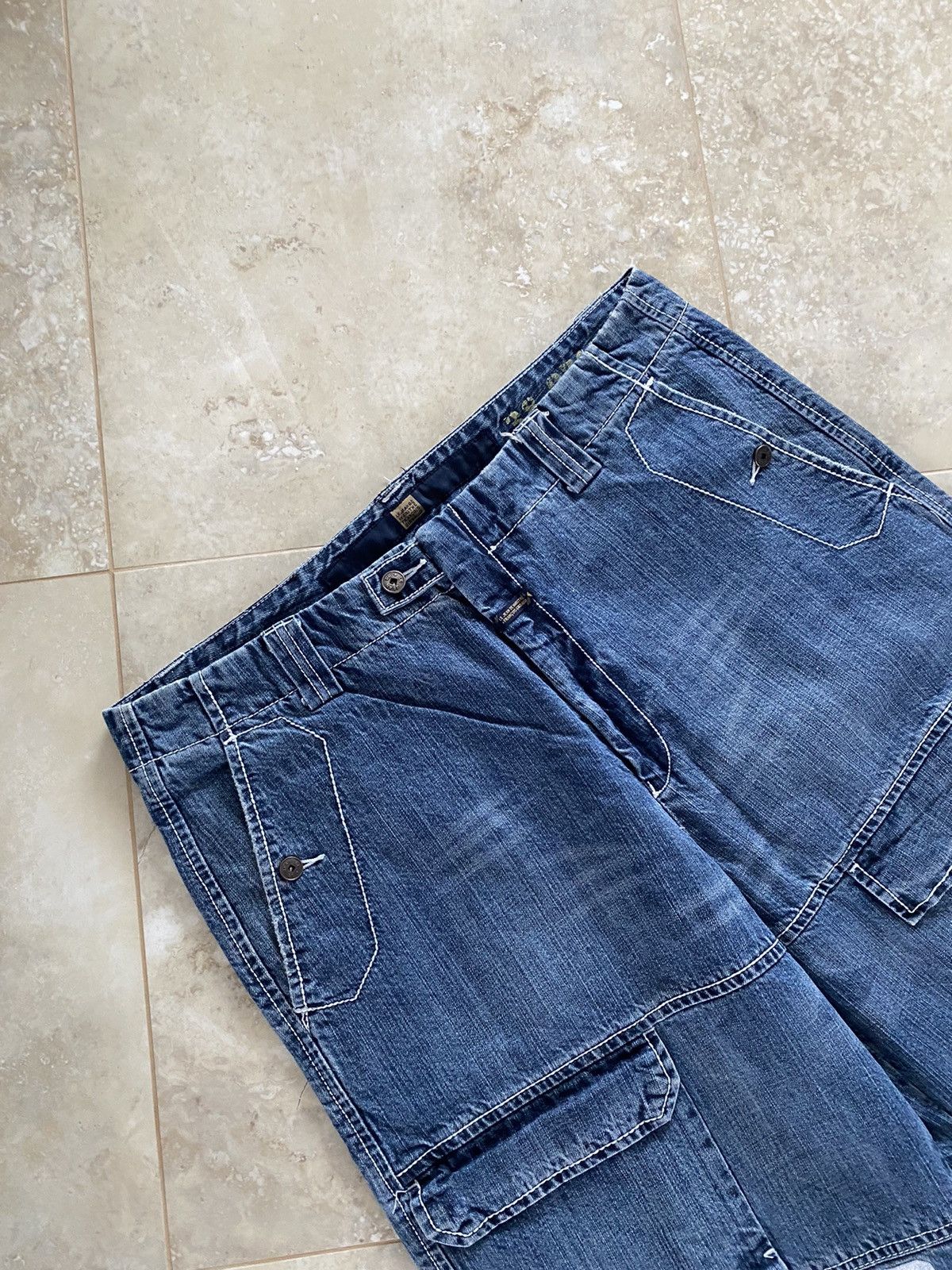 Marithe + Francois Girbaud Vintage Crazy Denim Marithe Francois Girbaud Baggy Shorts Size US 38 / EU 54 - 6 Thumbnail