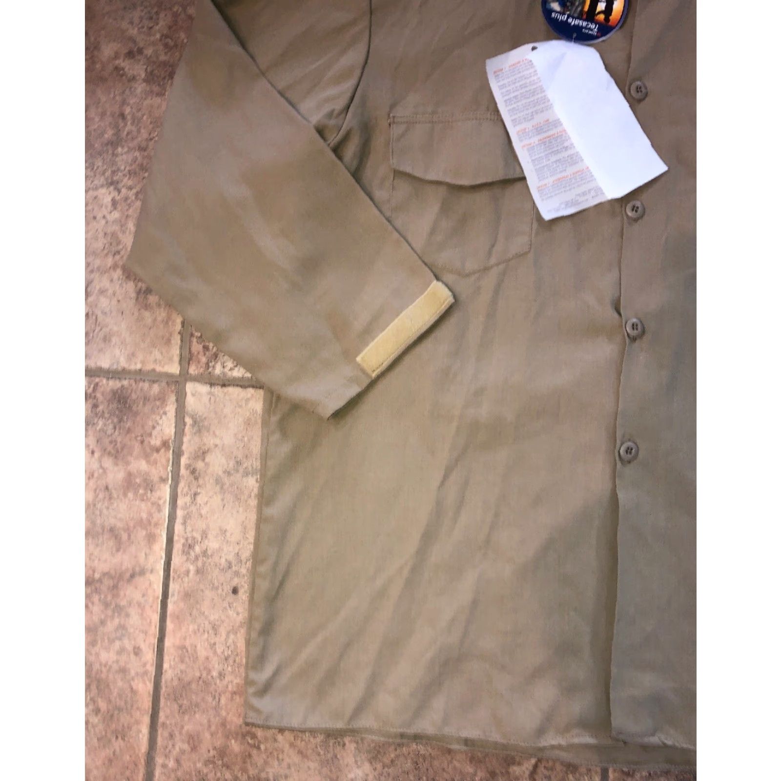 Vintage VINTAGE Topps Safety Apparel Men's XL Beige Long Sleeve Work Shirt 28.5 Inch Armpit Workwear Size US XL / EU 56 / 4 - 4 Thumbnail