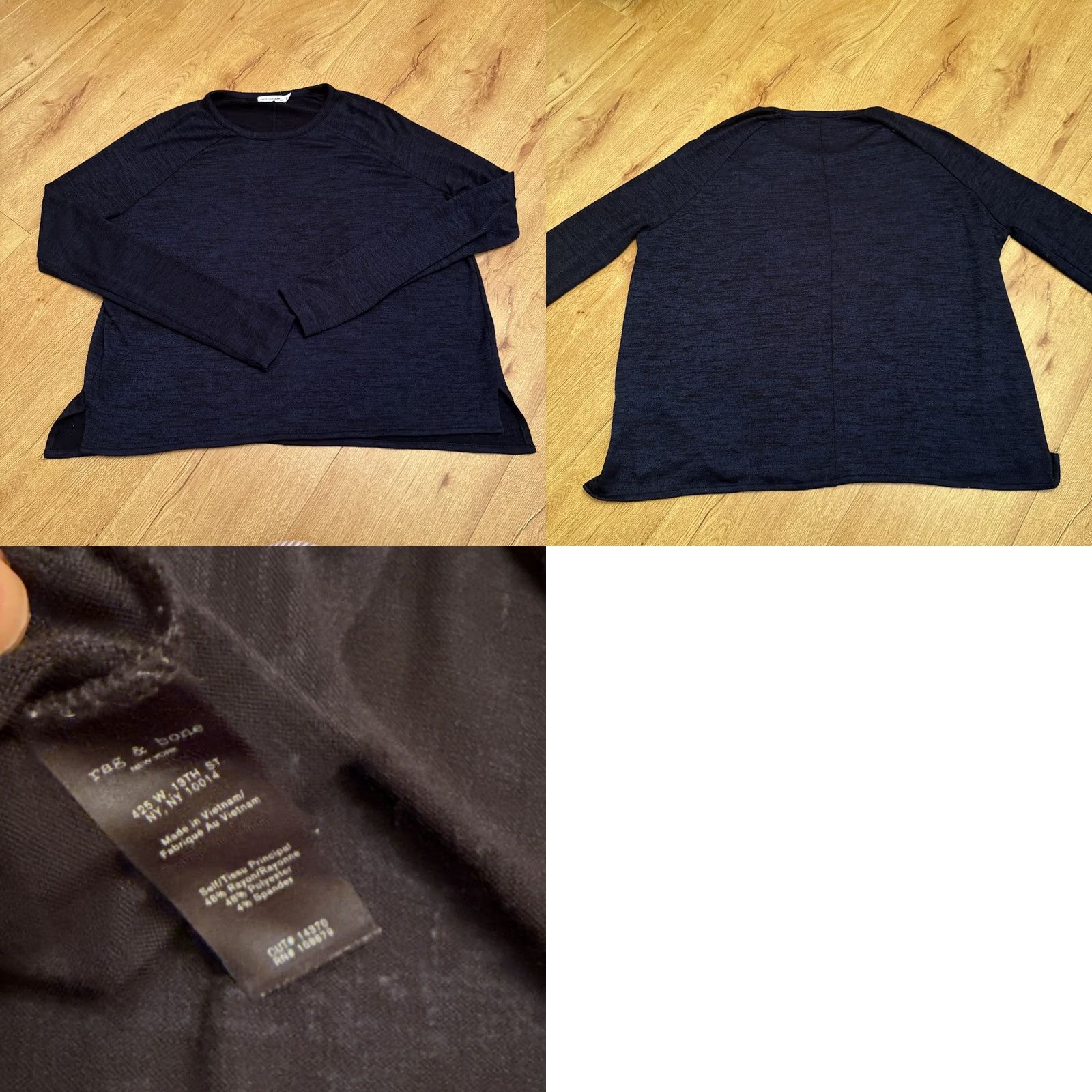 Rag & Bone Rag & Bone Jean Sweater Crewneck Long Sleeve Navy Blue M Womens Boho Crewneck Knit Crewneck shirt Ladies Medium Bohemian Size M / US 6-8 / IT 42-44 - 8 Thumbnail