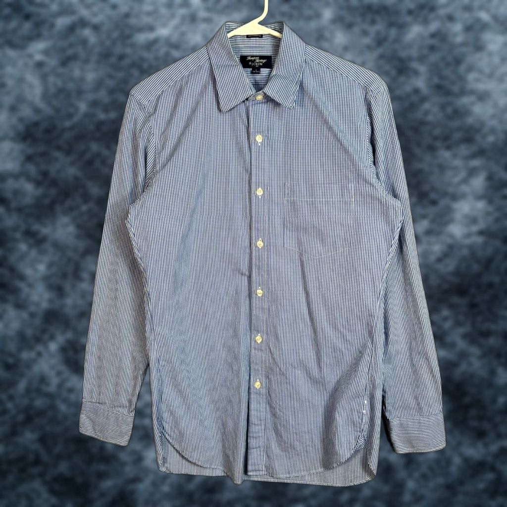 J.Crew J.CREW Blue Gingham Check Shirt Mens Small Button-Up Long Sleeve Cotton Casual Size US S / EU 44-46 / 1 - 1 Thumbnail