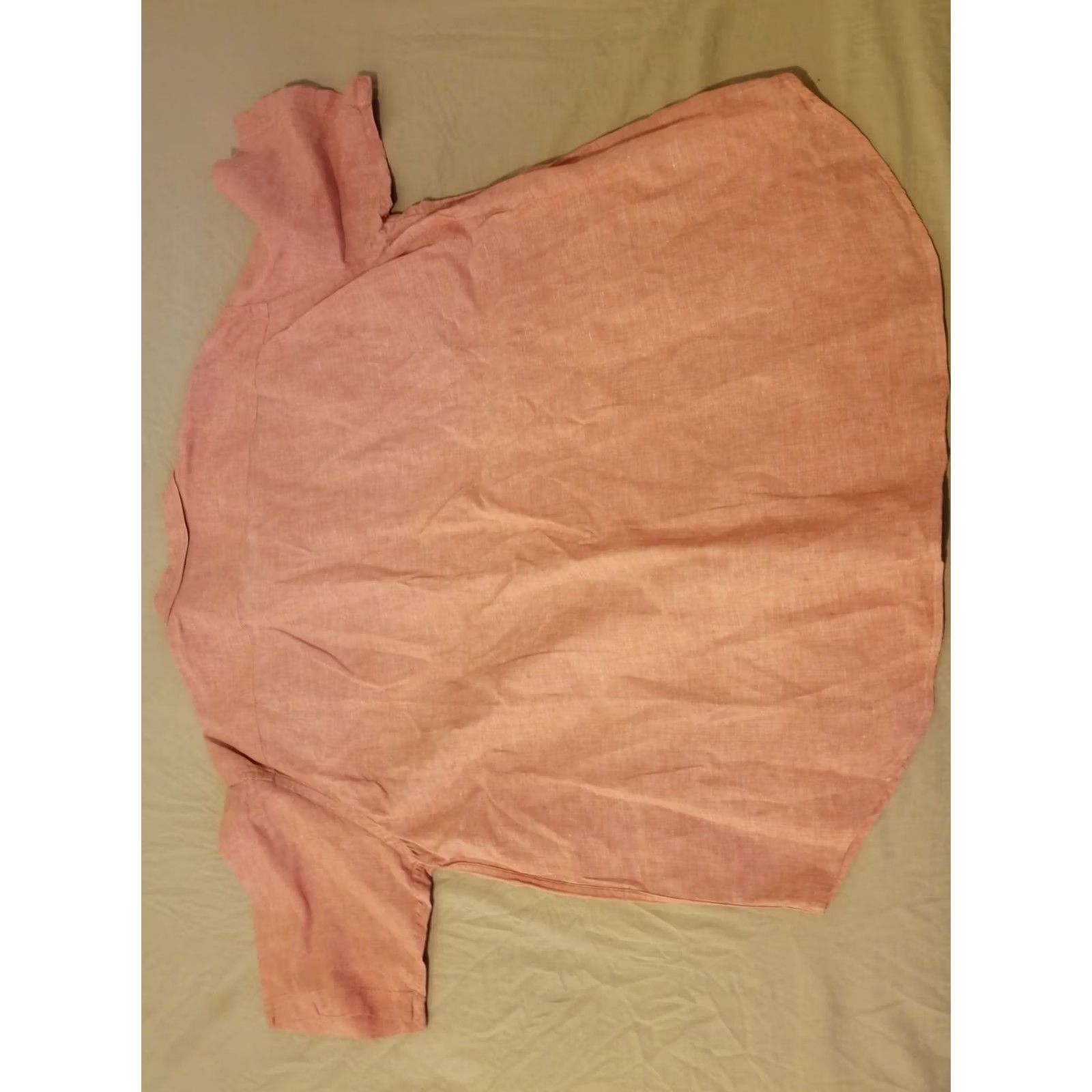 Jos. A. Bank Jos. A. Bank Linen Shirt Pink Short Sleeve 2XL Mens Size 48R - 5 Thumbnail