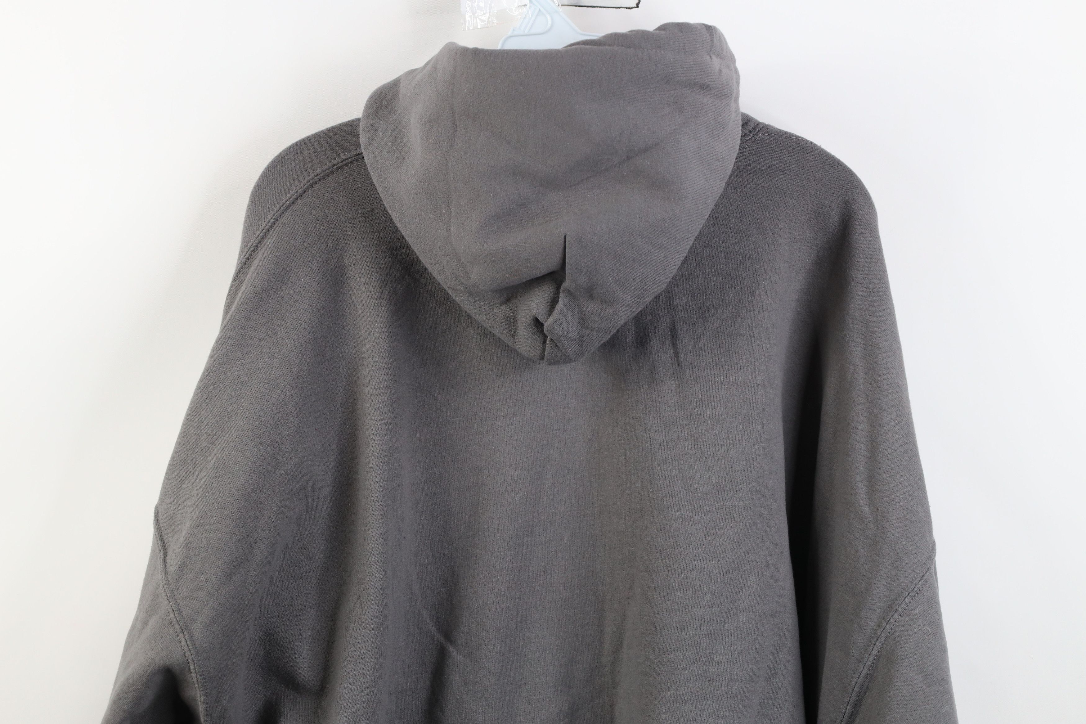 Vintage Vintage 90s Y2K Streetwear Heavy Hoodie Sweatshirt Gray Size US XXL / EU 58 / 5 - 11 Thumbnail