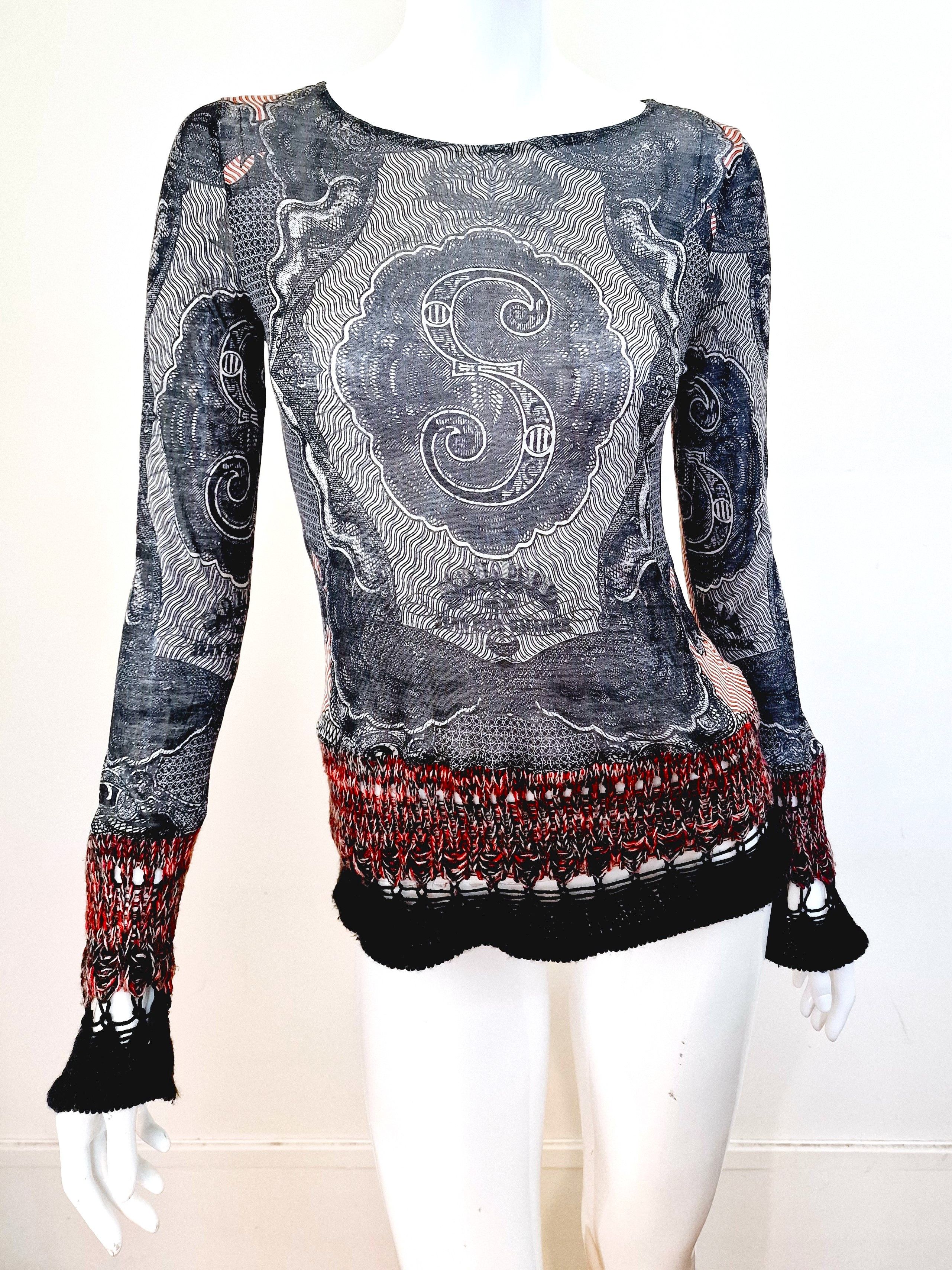 Jean Paul Gaultier Jean Paul Gaultier Dollar Money Banknote 1994 S/S Tee Top Size US S / EU 44-46 / 1 - 3 Thumbnail