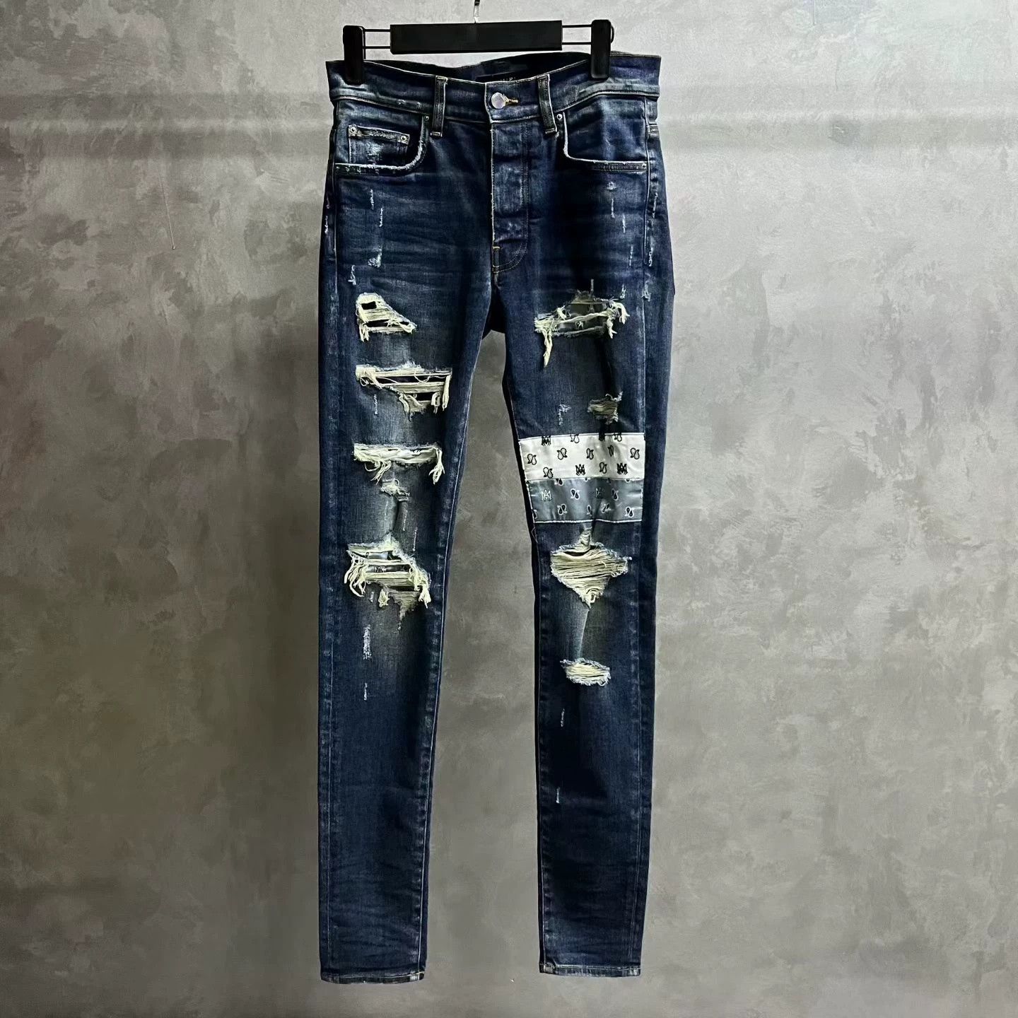 Amiri Amiri Latest Patchwork Distressed Slim Jeans Size US 30 / EU 46 - 1 Preview
