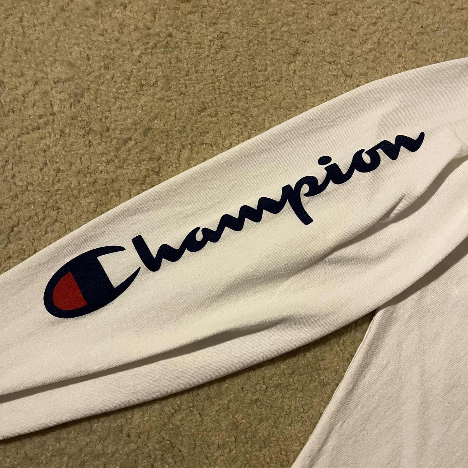 Champion VTG 00s Champion Brand Logo Crewneck Long Sleeve Graphic Tee Size US XL / EU 56 / 4 - 4 Thumbnail