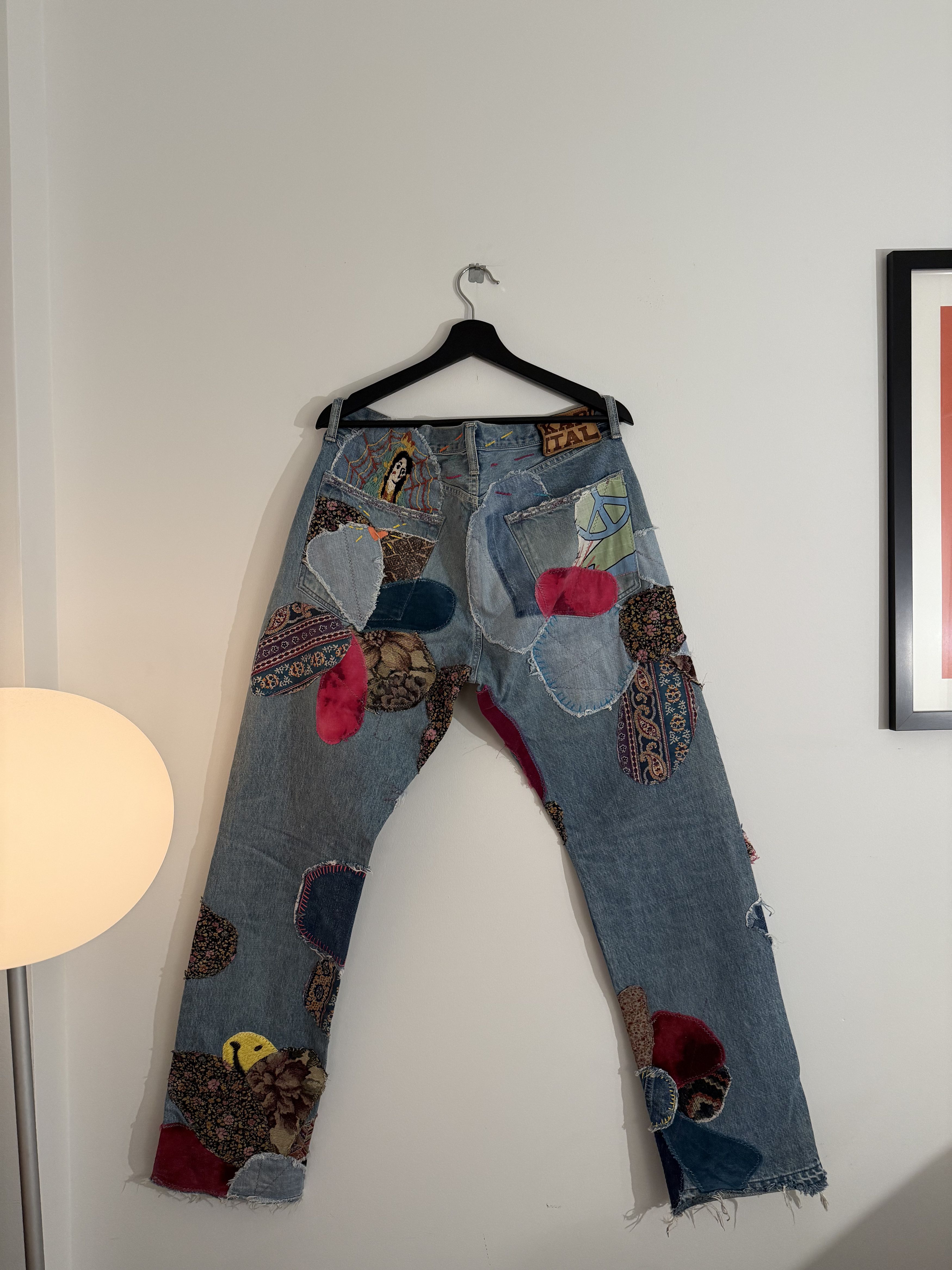 Kapital El Paso 5P Monkey Cisco Hippie 14oz Denim Jeans Size US 36 / EU 52 - 2 Thumbnail