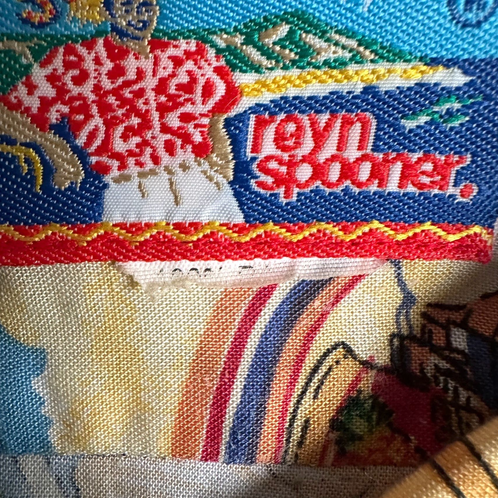 Reyn Spooner Reyn Spooner Shirt Men's Large Hawaiian Pineapple Postcards Rayon Multicolor Floral Button-Up Collared Size US L / EU 52-54 / 3 - 5 Thumbnail