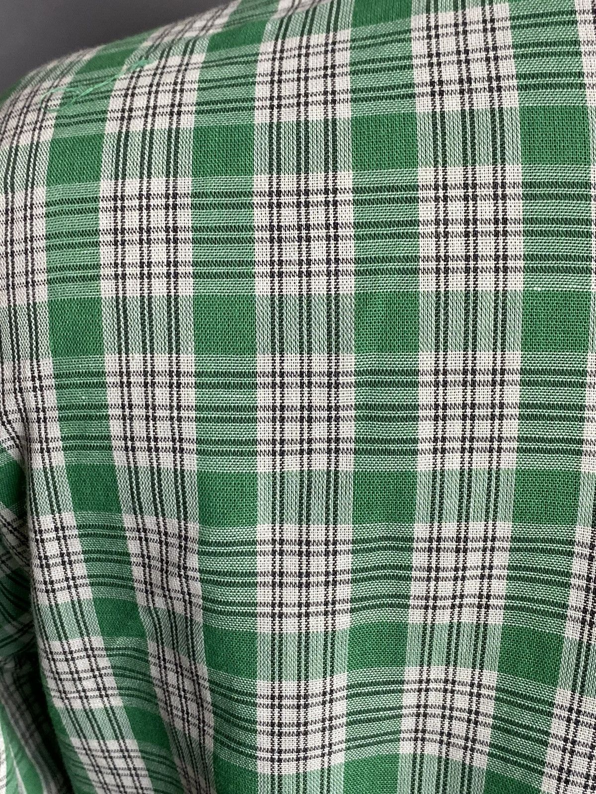 Wrangler VTG 70s Wrangler Snap Western Plaid Short Sleeve Shirt sz 20 Size S / US 4 / IT 40 - 15 Thumbnail