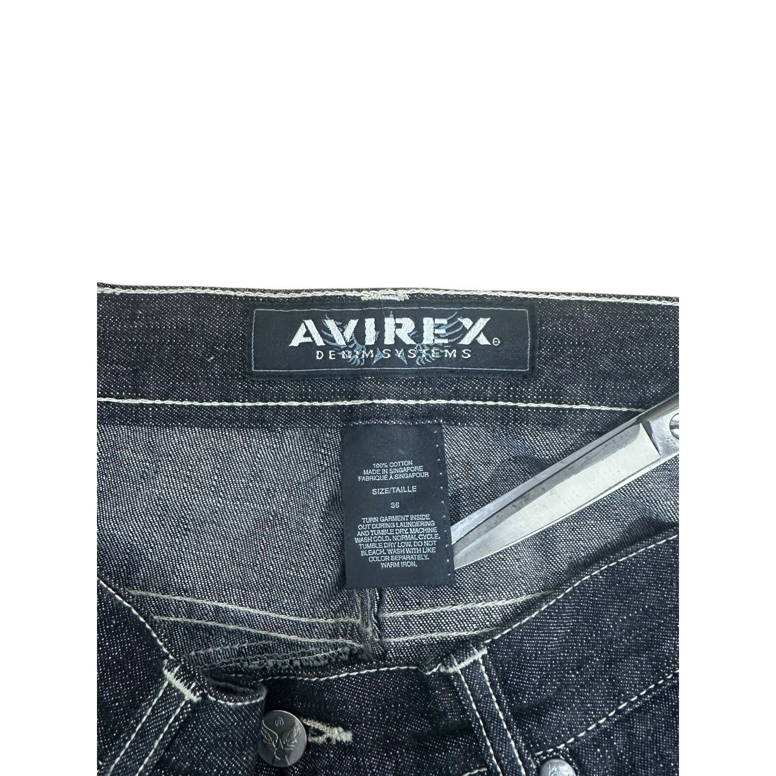 Avirex Vintage Avirex Baggy Denim Jeans Pelle Pelle Wide Leg Y2K Hi Size US 36 / EU 52 - 5 Thumbnail