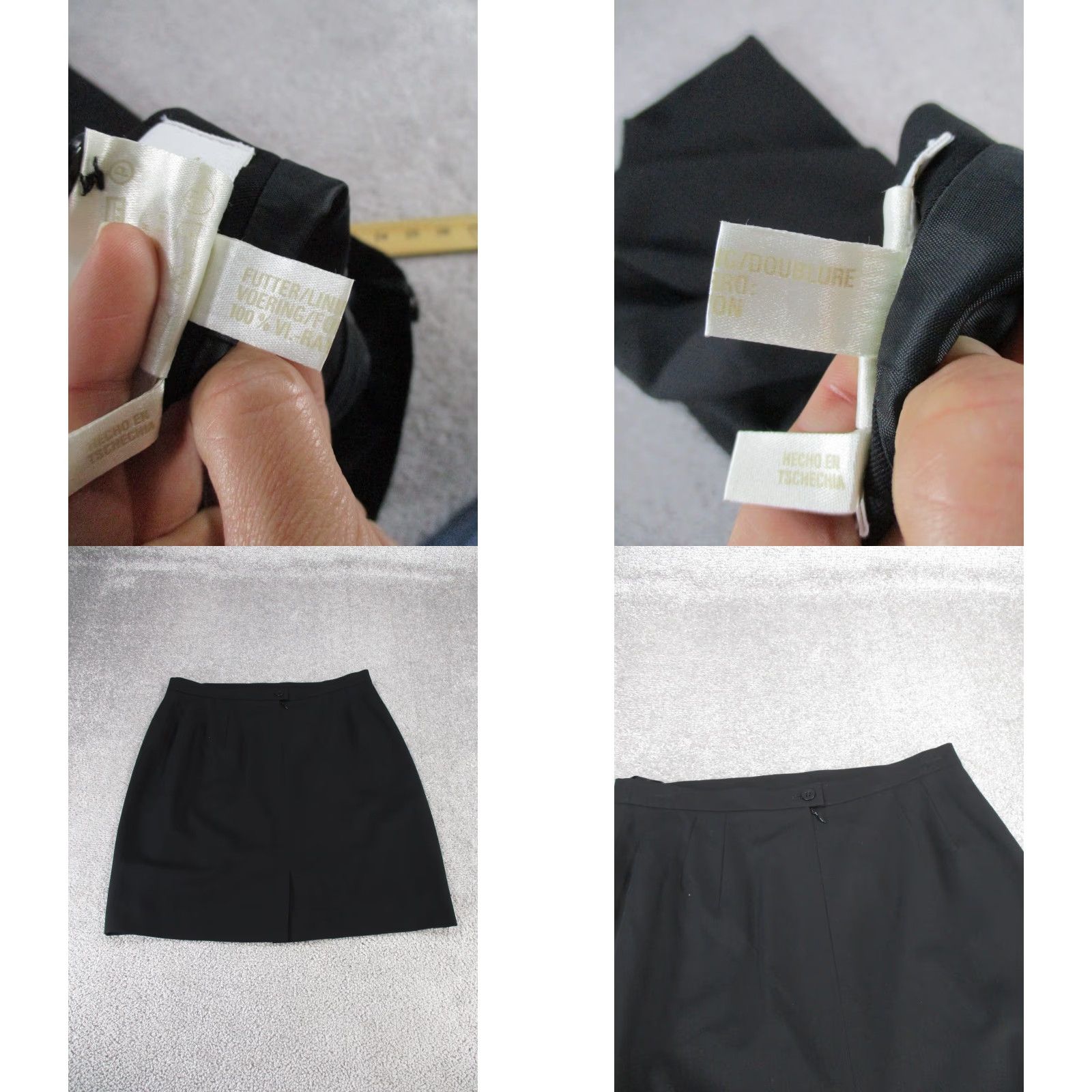Escada VINTAGE Escada Skirt Womens 42 US 12 Black Wool Pencil Above Knee Ladies Pencil Skirt, Black, Wool, Zipper, Knee Length, 12, Regular, EW, 1990s Size 34" / US 12 / IT 48 - 8 Thumbnail