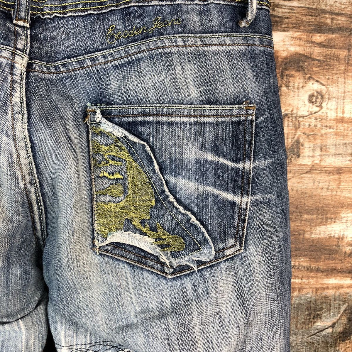 Japanese Brand Lady Blue Jeans blue Distressed Denim Pants #A2442 Size 29" - 18 Thumbnail