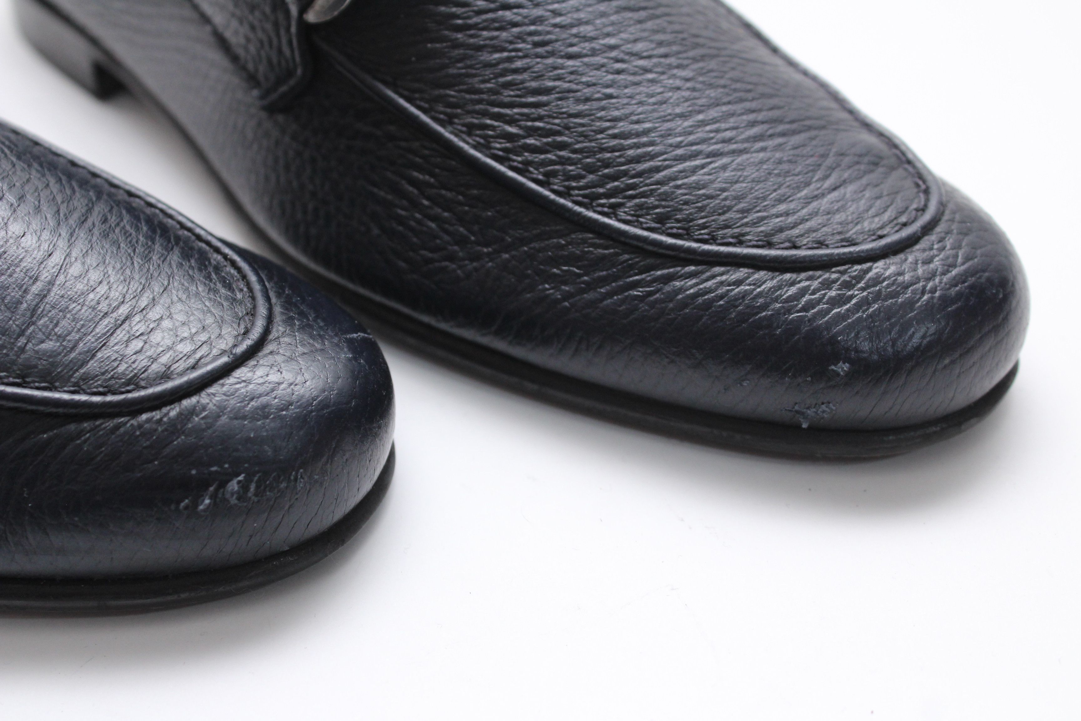 Barrett Barrett Black Grain Leather Braided Loafers - Size UK 6 Size US 7 / EU 40 - 9 Thumbnail