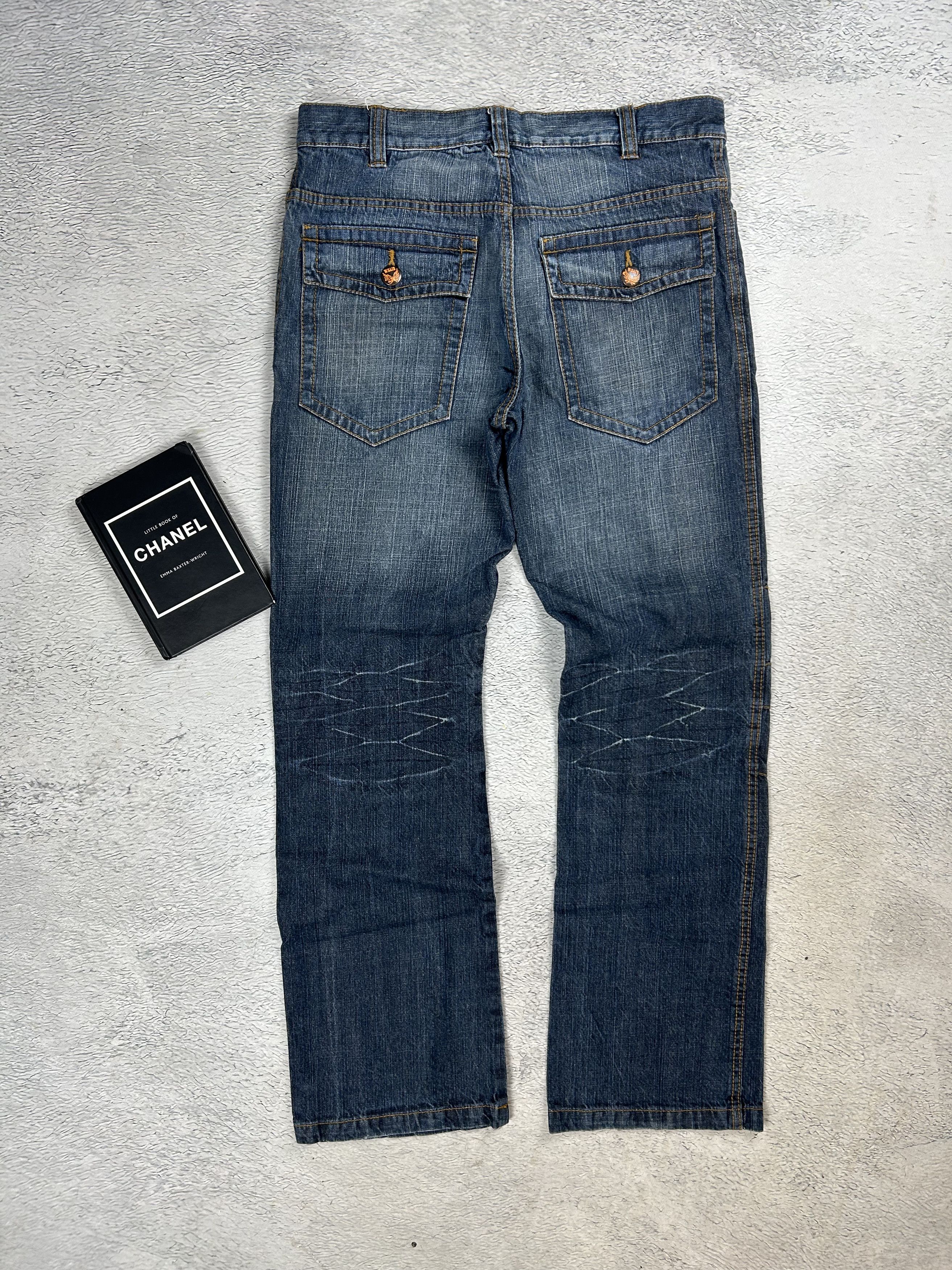 Japanese Brand Vintage Jeans Double Knee Drill True Religion Style Y2k Size US 33 - 5 Thumbnail