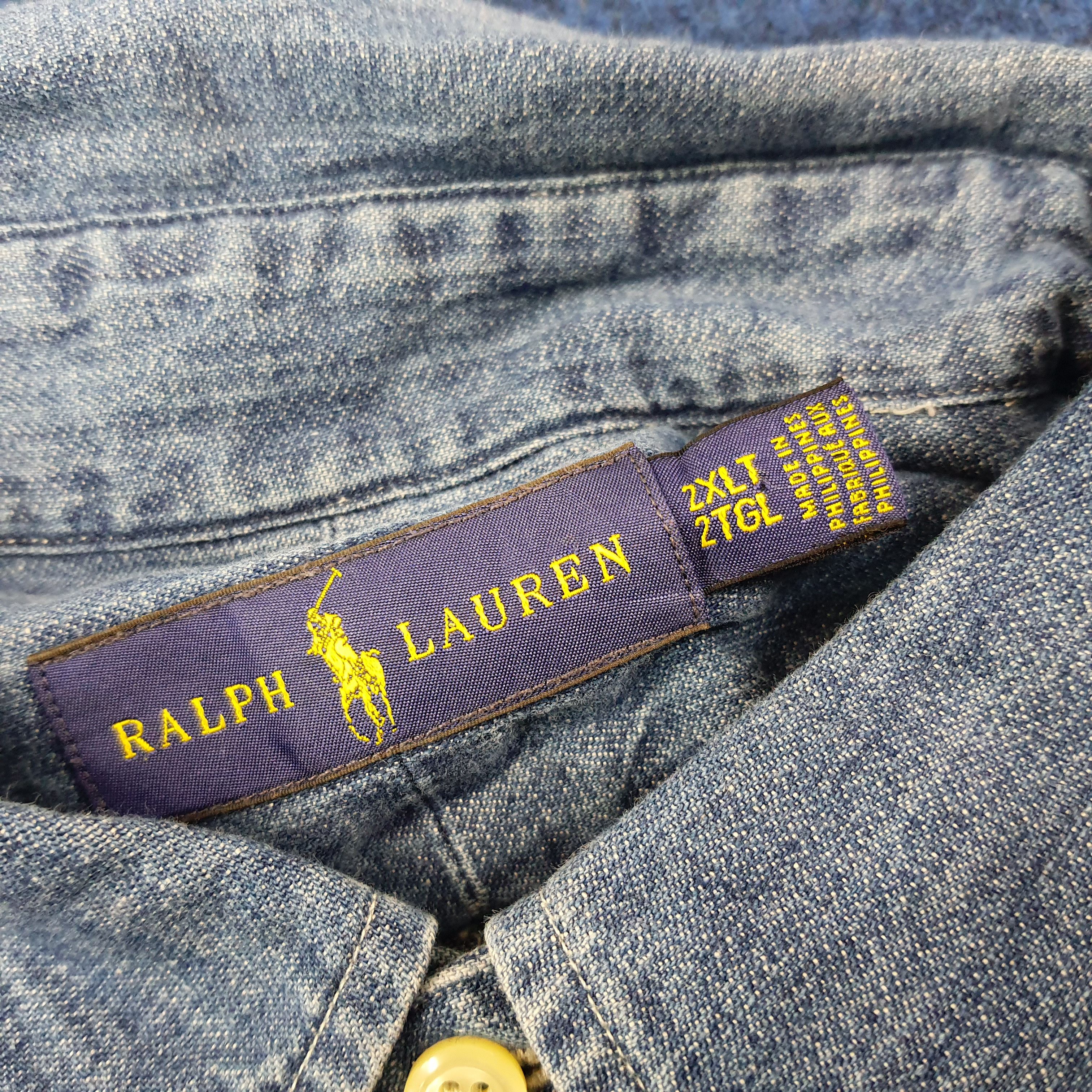 Ralph Lauren Vintage Ralph Lauren Button Up Denim Shirt C223N33 Size US XXL / EU 58 / 5 - 4 Thumbnail