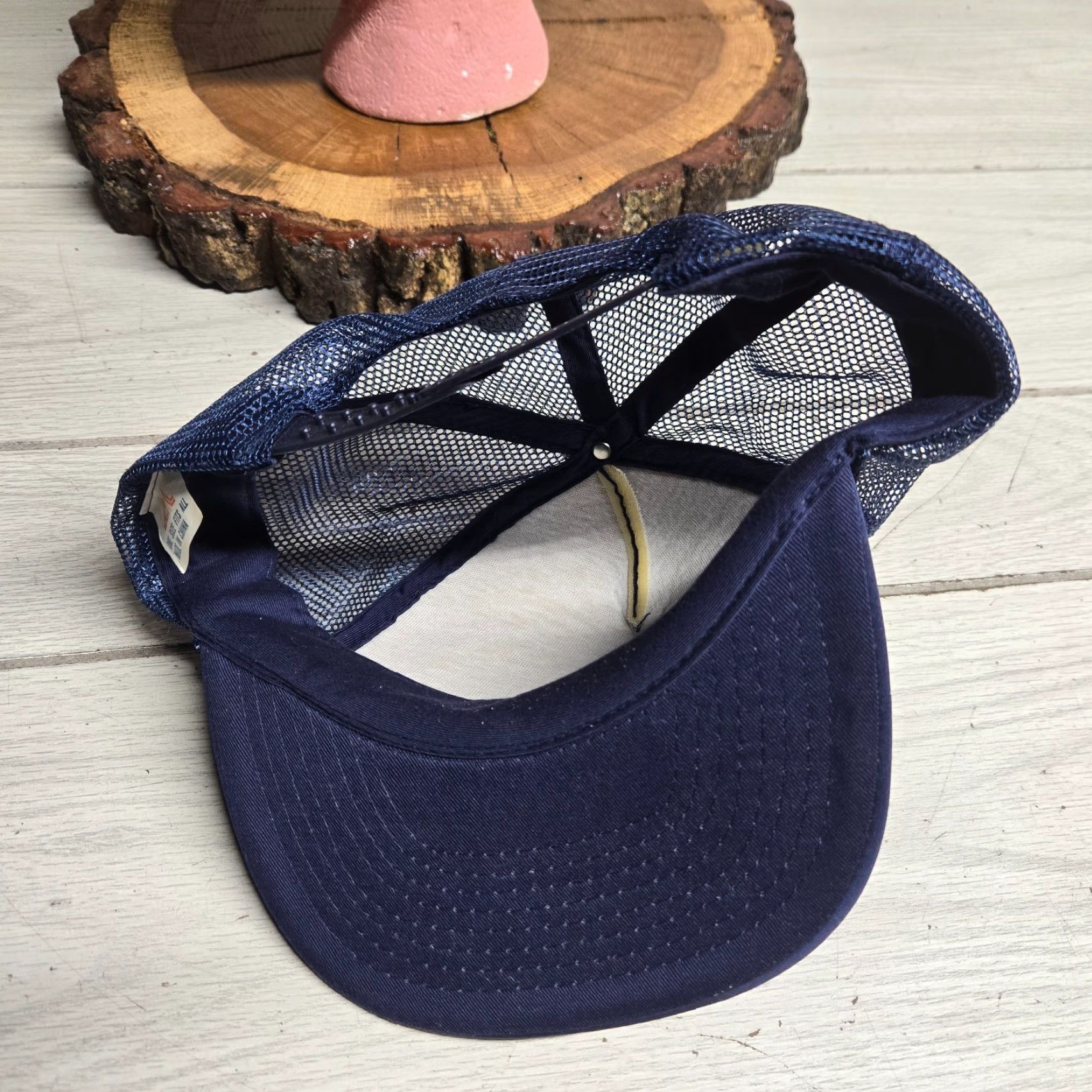 Vintage VINTAGE United States Trout Farmers Association Patch Logo Baseball Hat One Size Blue Cotton Canvas Adjustable Embroidered Patch Men Hat Size ONE SIZE - 6 Thumbnail